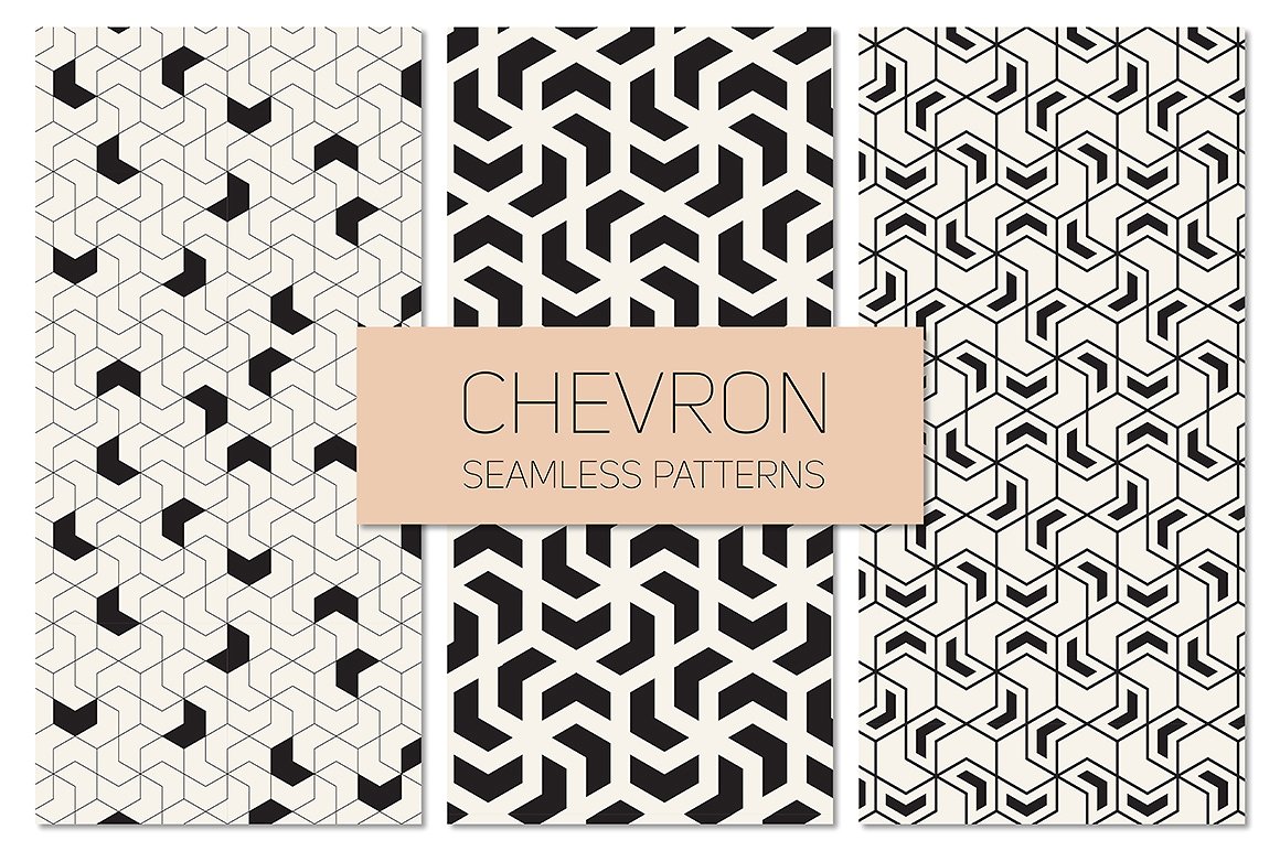 抽象几何图案无缝背景Chevron Seamless Pat