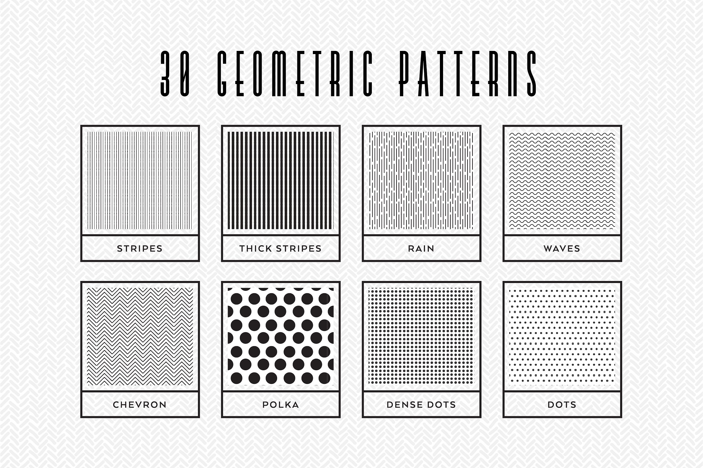几何图案无缝背景80 Essential Patterns