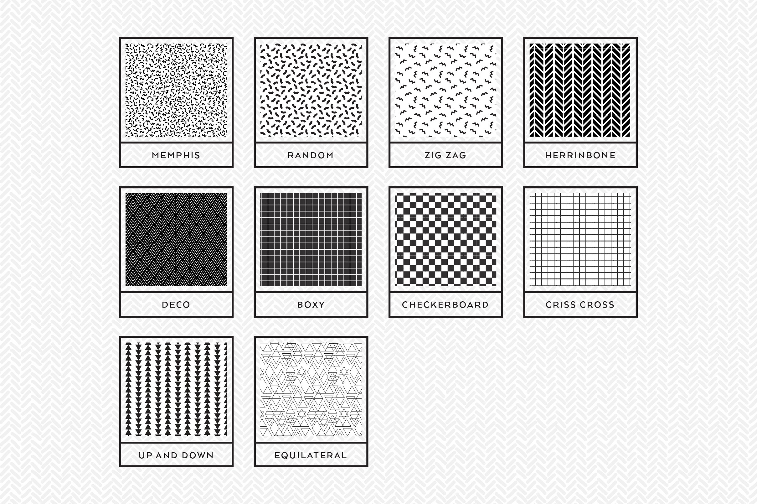 几何图案无缝背景80 Essential Patterns