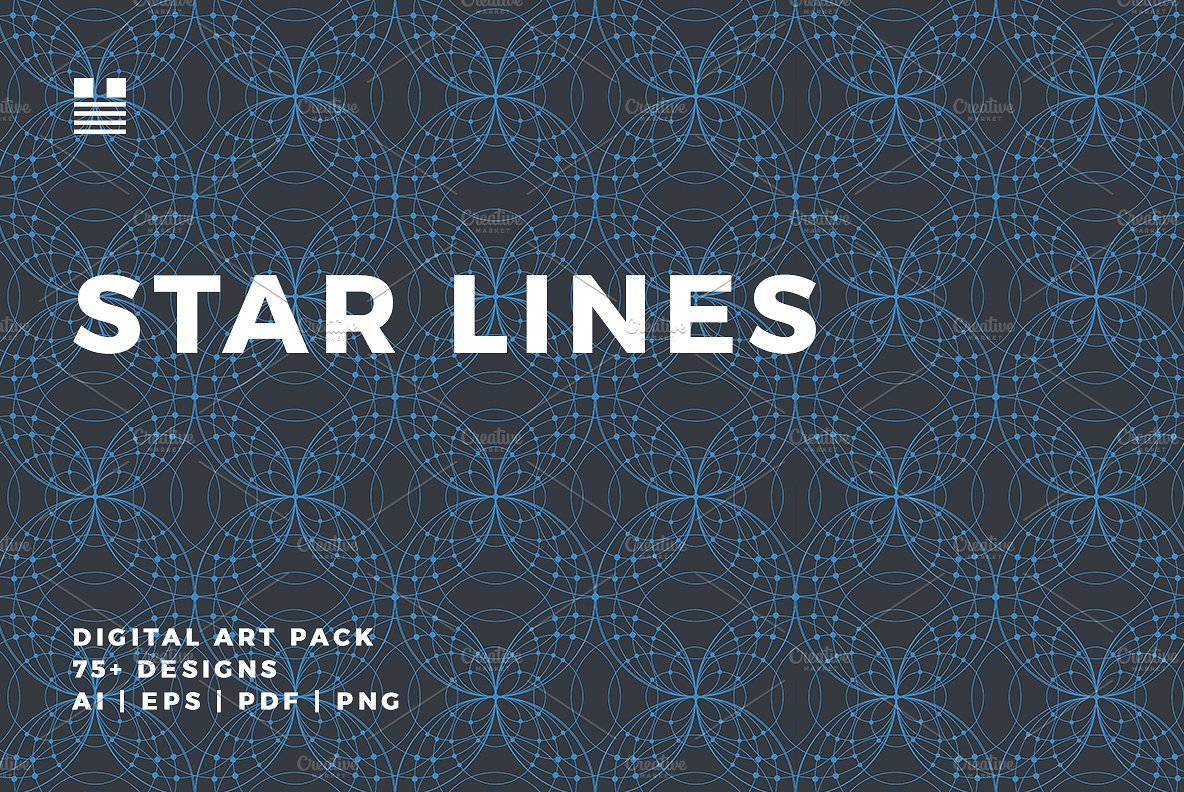 线条图案无缝背景Star Lines #1590446