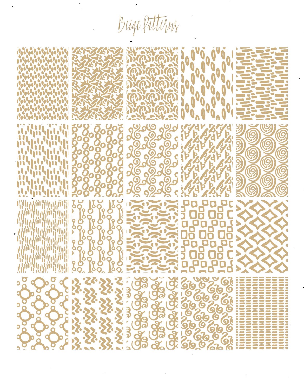 抽象创意图案无缝背景Beige Patterns #1678