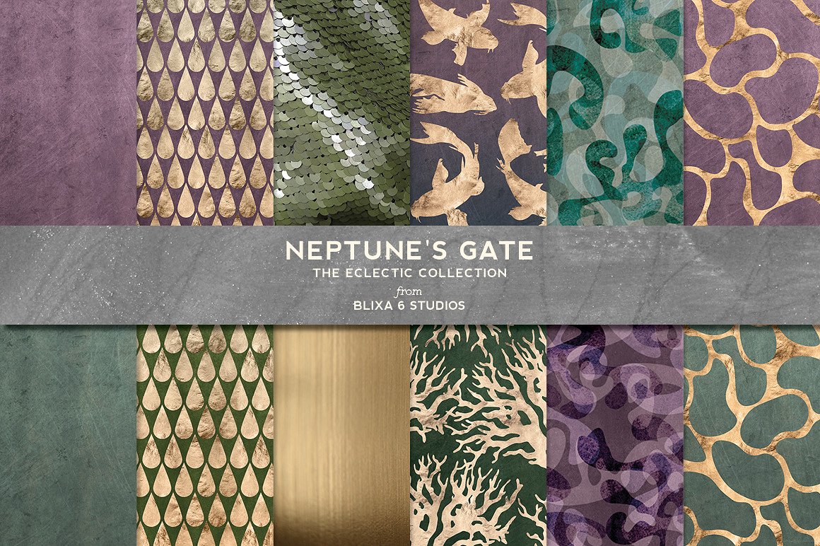 有机图案纹理无缝背景Neptune-#039;s Gate