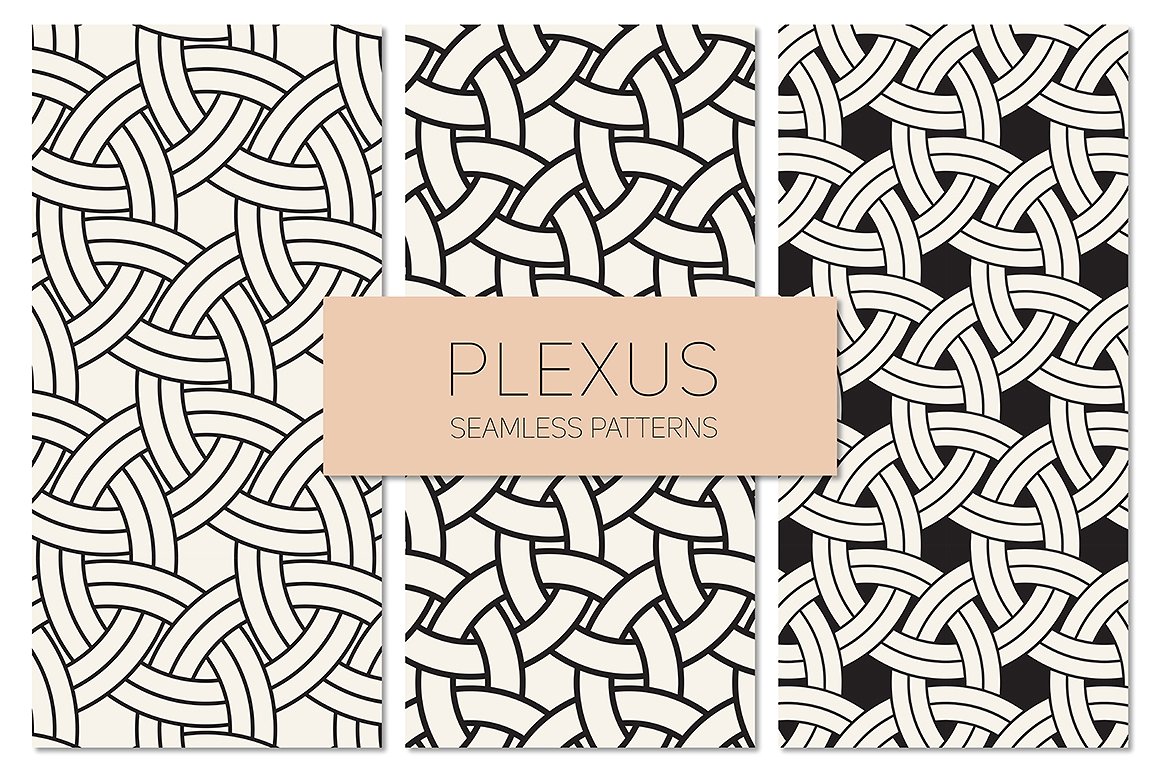 抽象艺术线条图案背景Plexus Seamless Patt