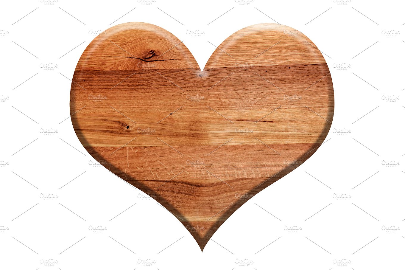 木头爱心标志设计元素Wooden heart isolate