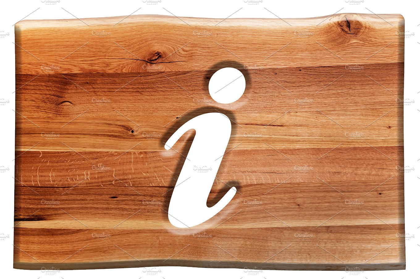 木头信息标志设计元素Information sign on