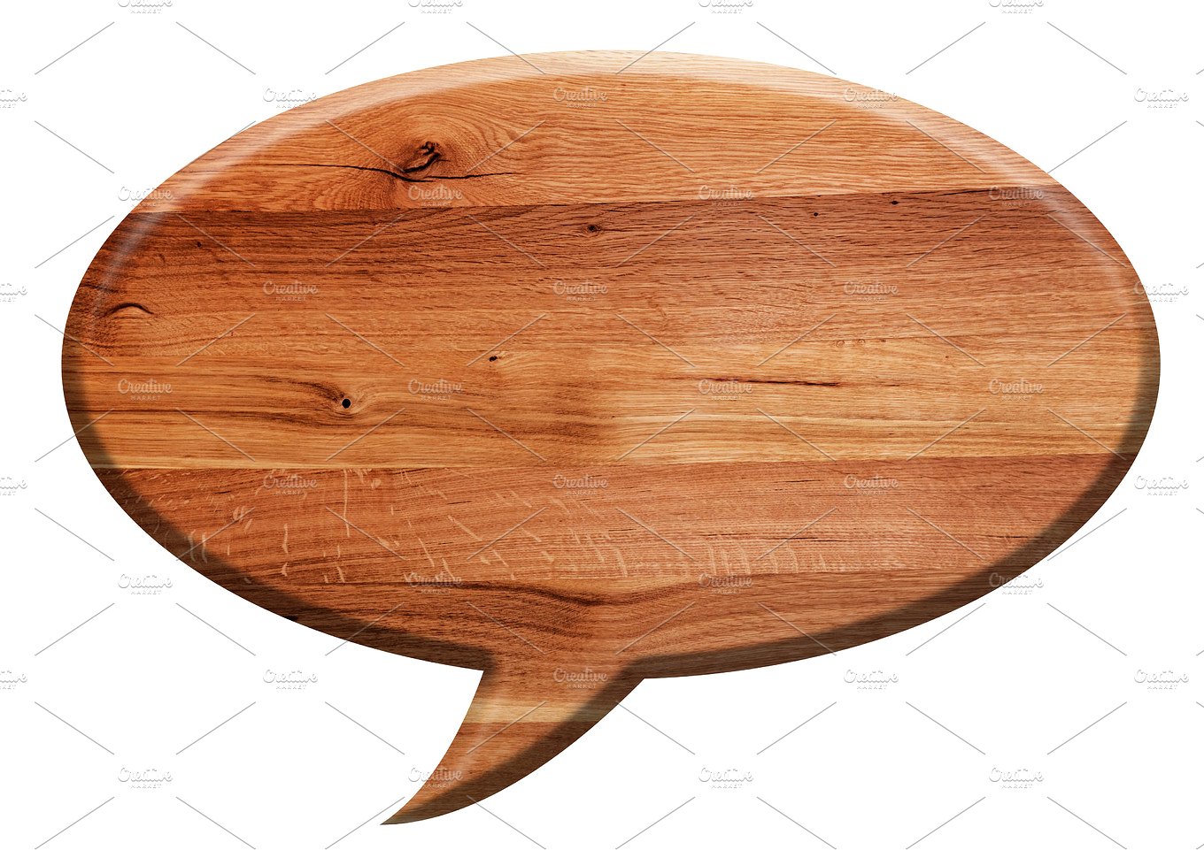 木头谈话气泡设计元素Wooden speech balloo