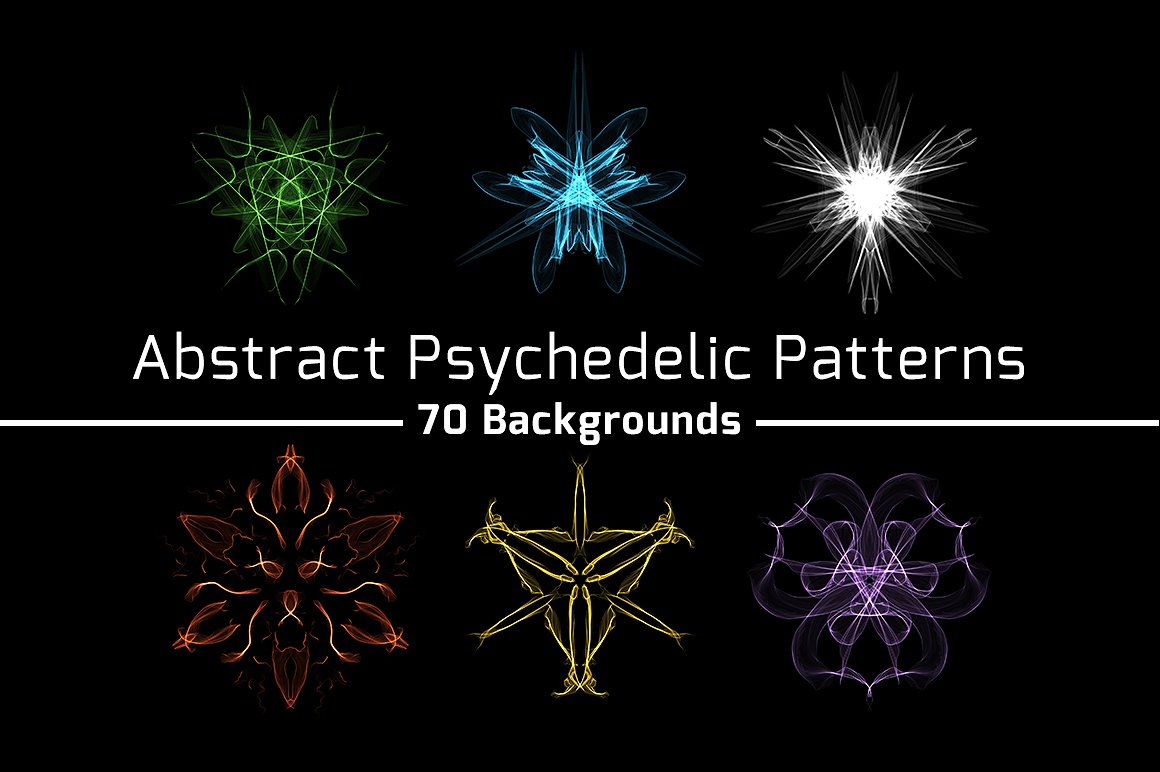 抽象迷幻图案设计元素Abstract Psychedelic