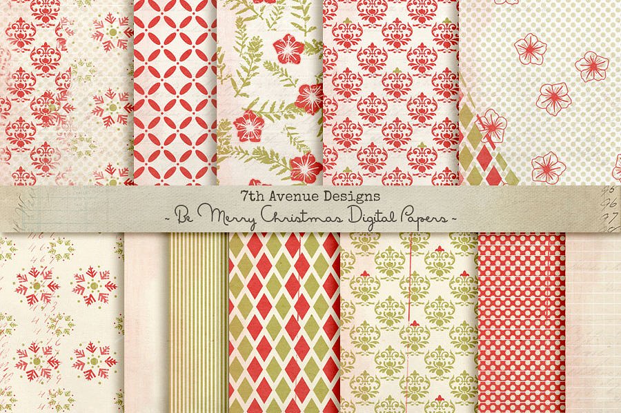 Be Merry Digital Papers