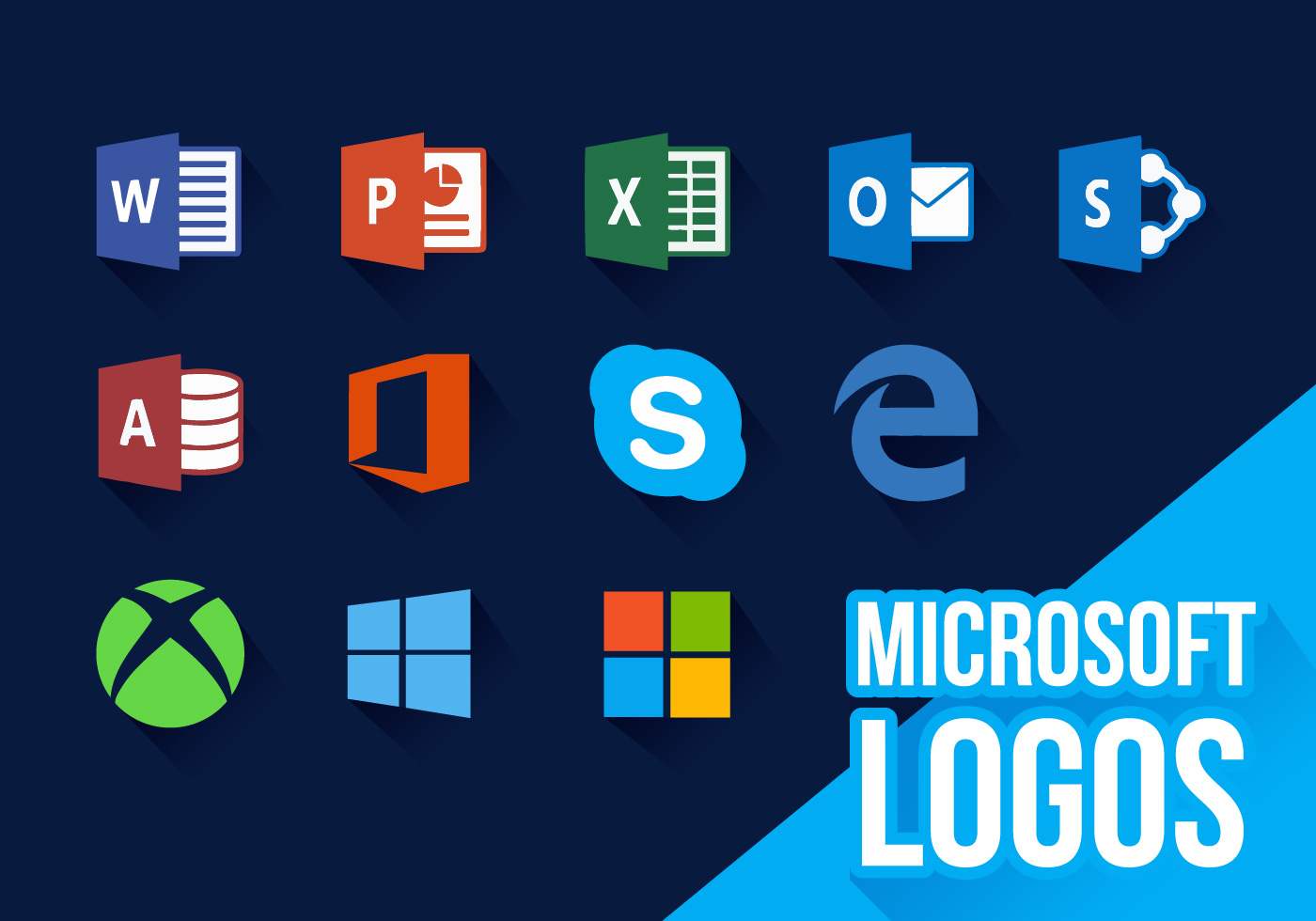 微软新LOGO矢量图标Microsoft Icons New