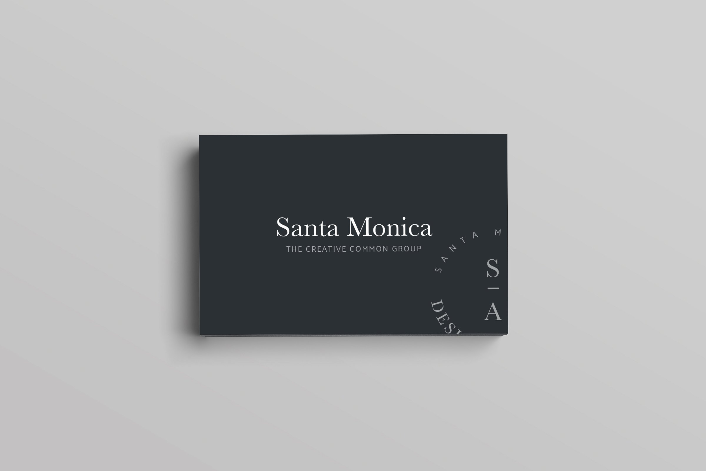 优雅现代名片模板PSD模板Santa Monica Busi