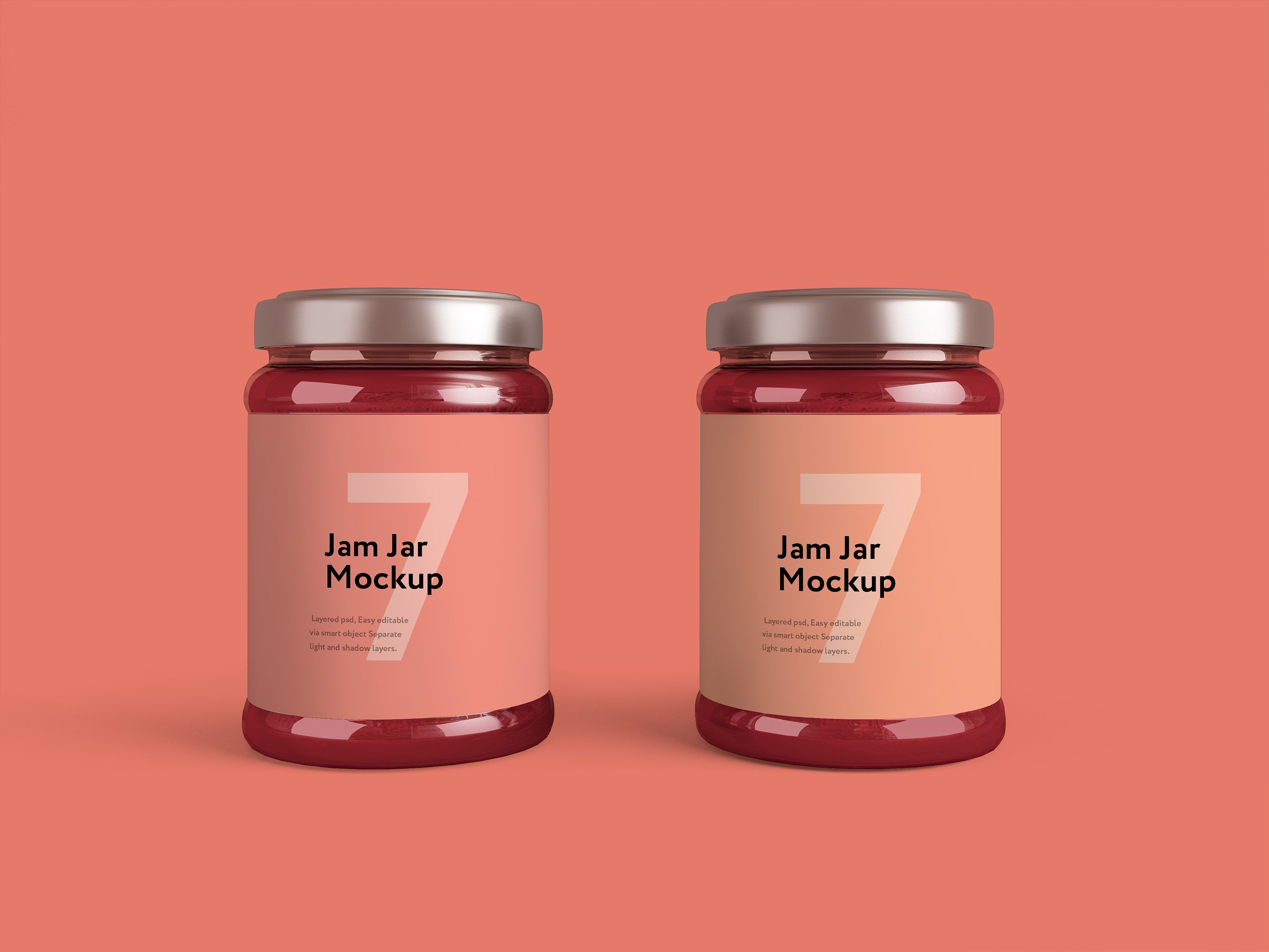 果酱罐子包装设计样机贴图展示PSD模版 Jam Jar Mo