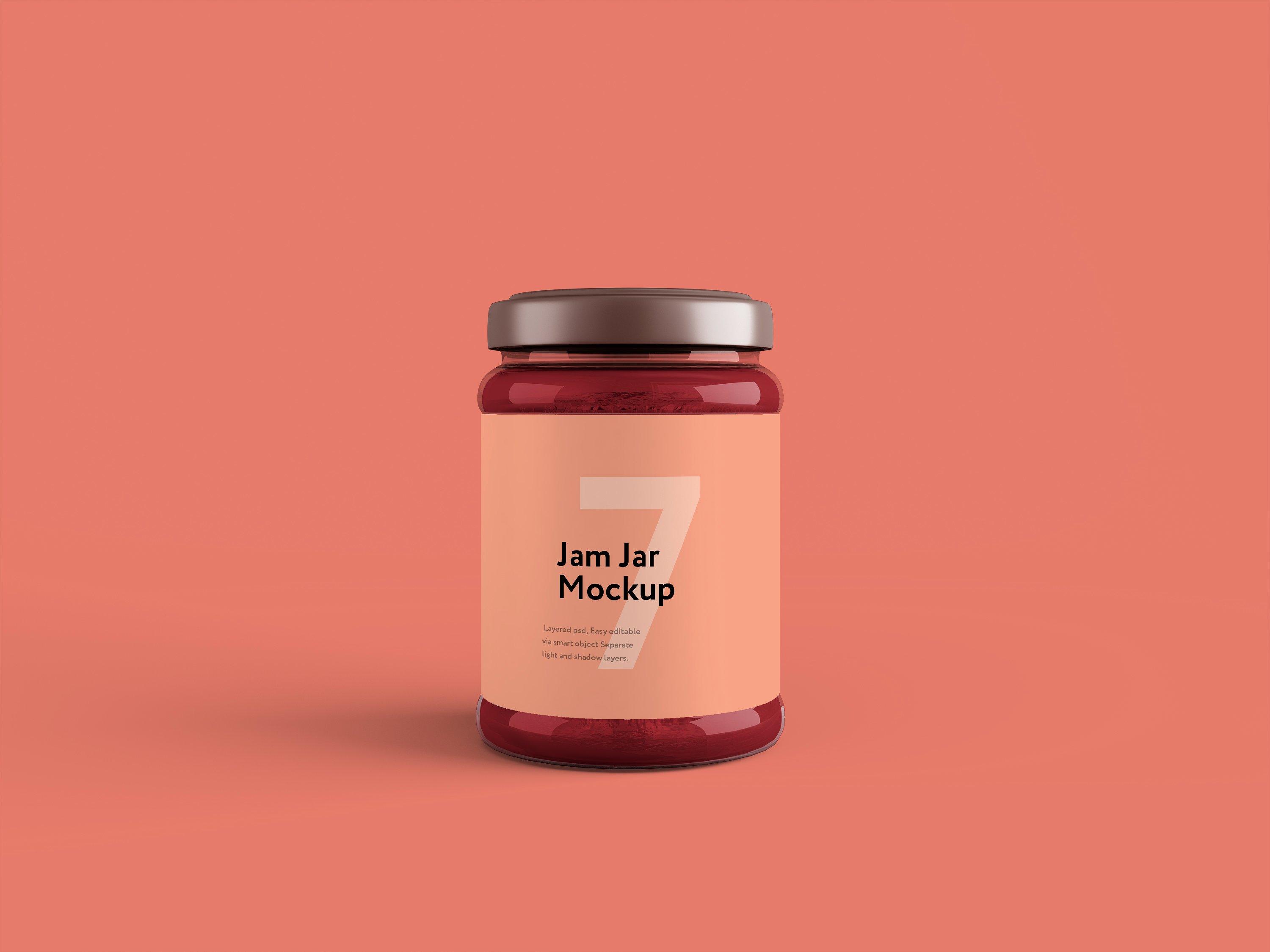 果酱罐子包装设计样机贴图展示PSD模版 Jam Jar Mo