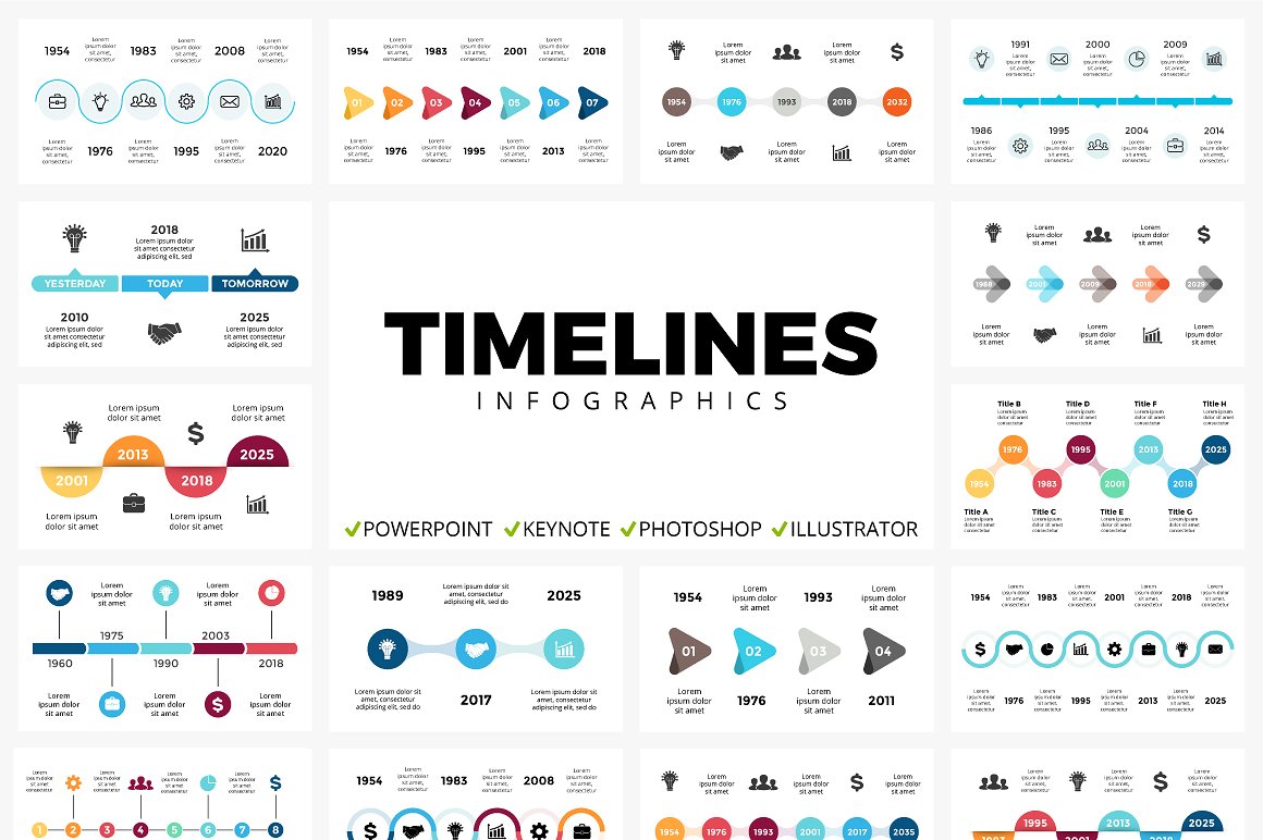 Timelines | 50 unique slides