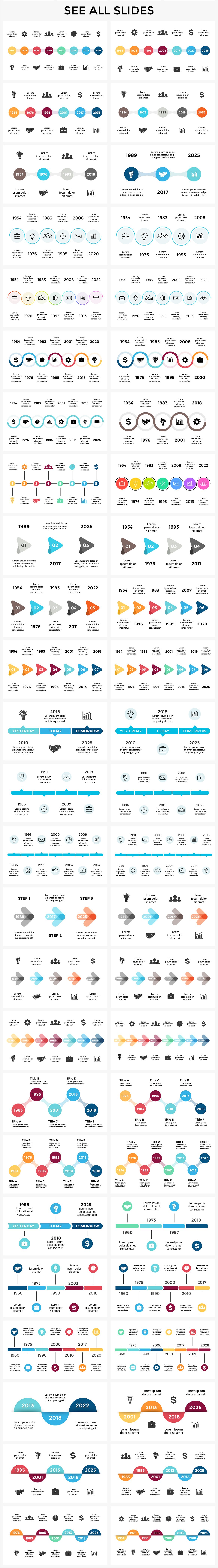 Timelines | 50 unique slides