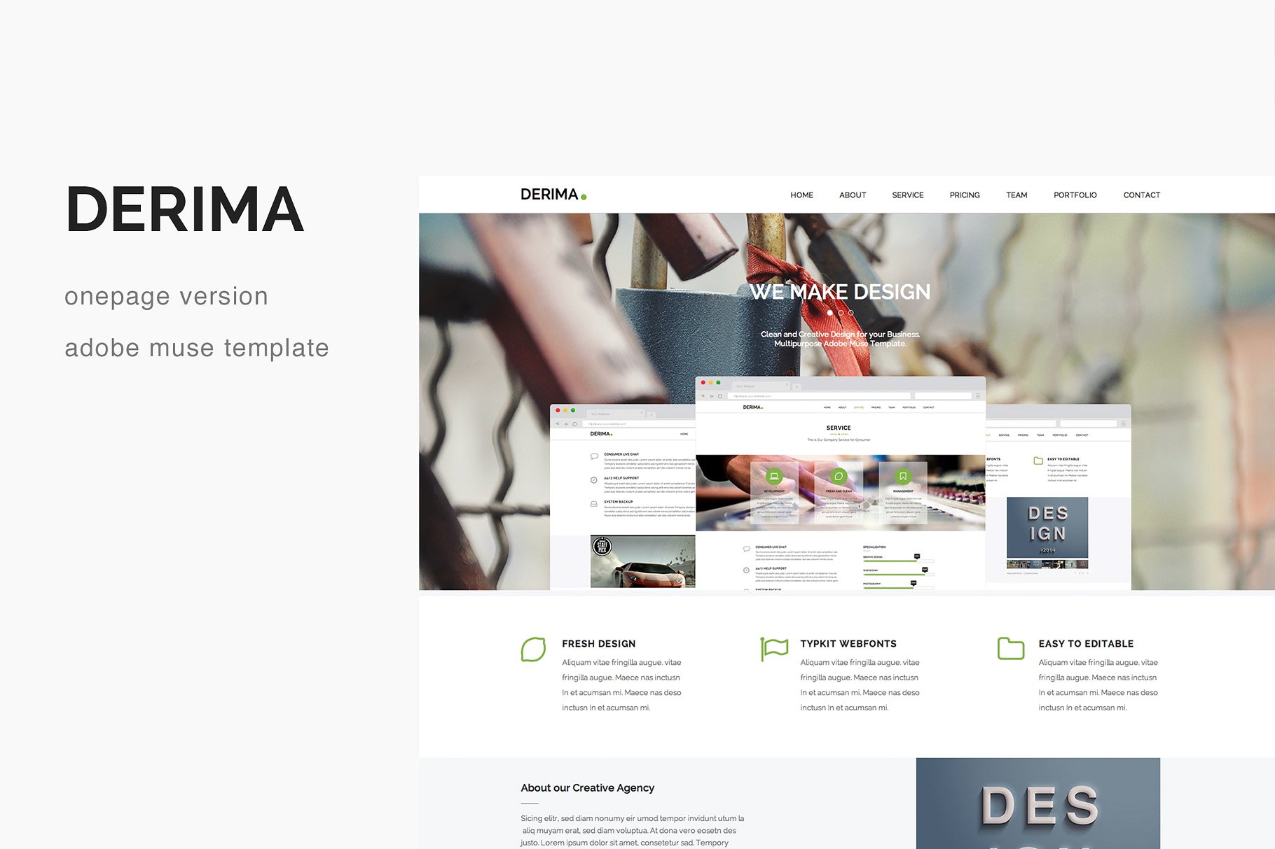 Derima - One Page Muse Templat