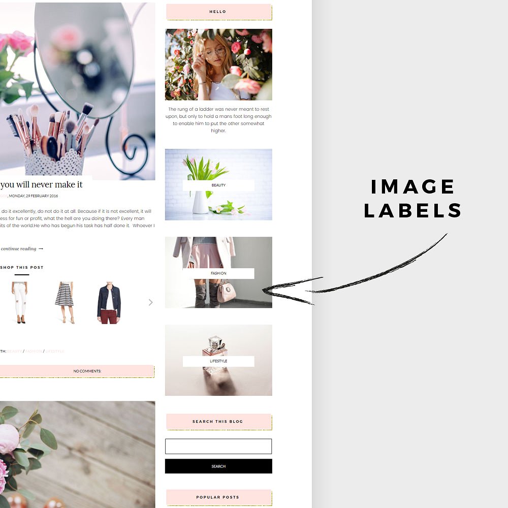 Feminine Blogger Template - Ab