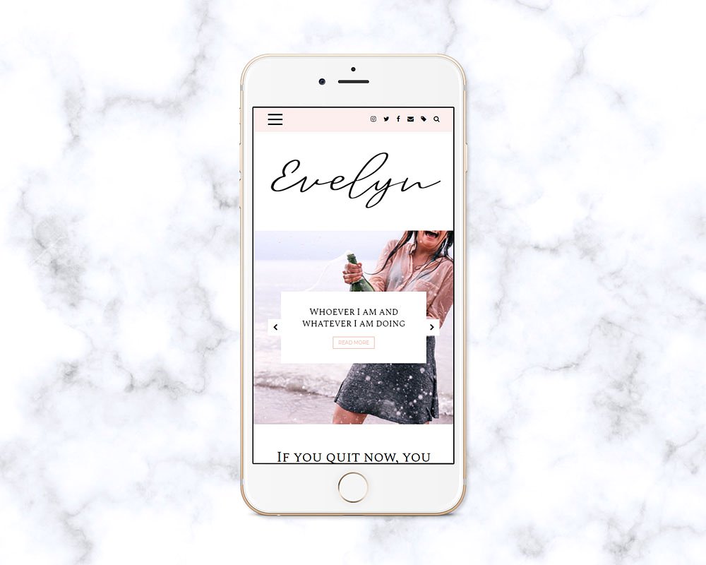 Feminine Blogger Template - Ev