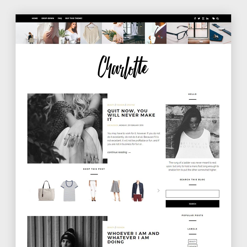 Bold Blogger Template - Charlo