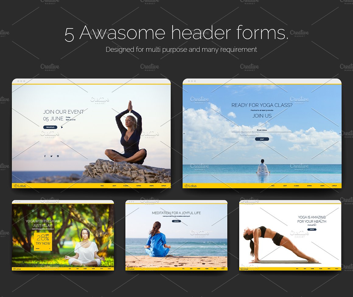 Lotus - Yoga PSD Template