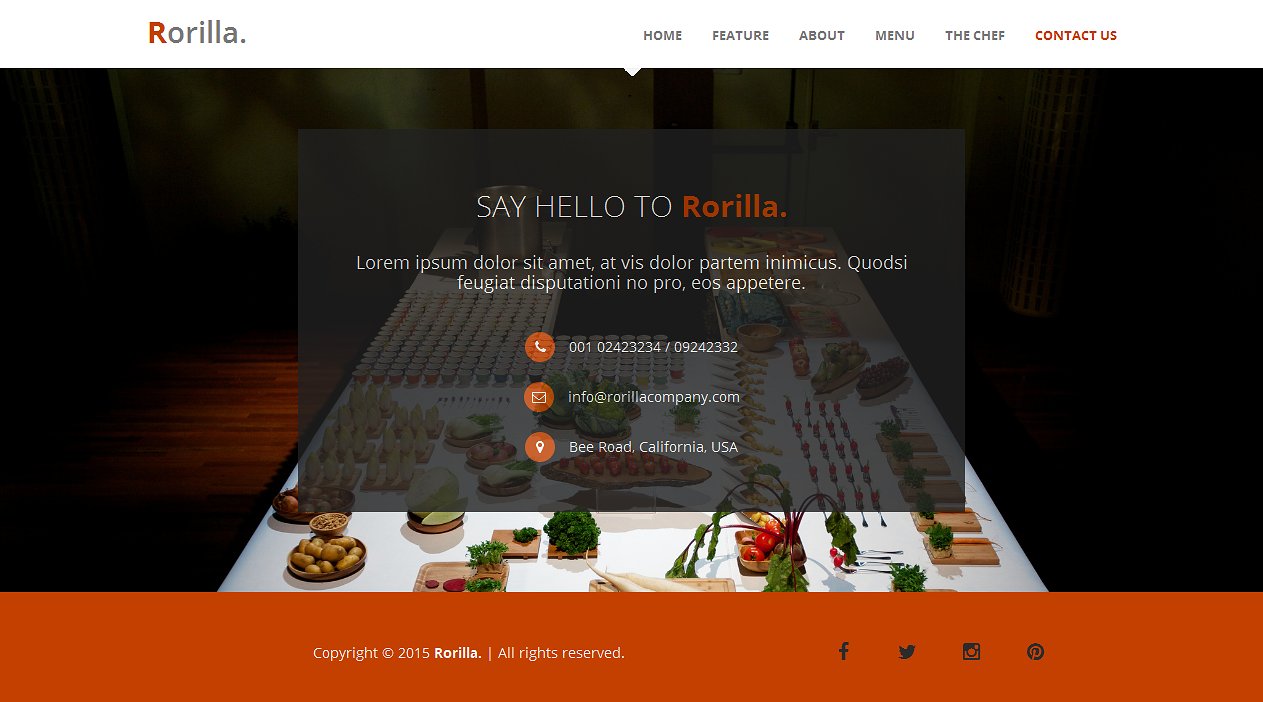 Rorilla. - Restaurant One Page