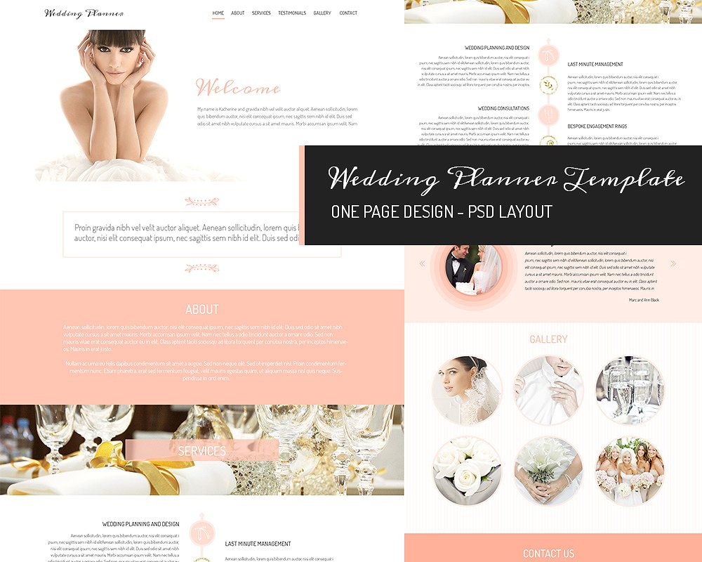 One page design - Wedding Plan