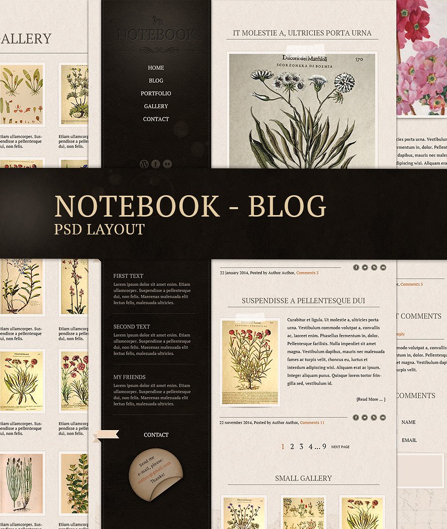 Notebook - blog template