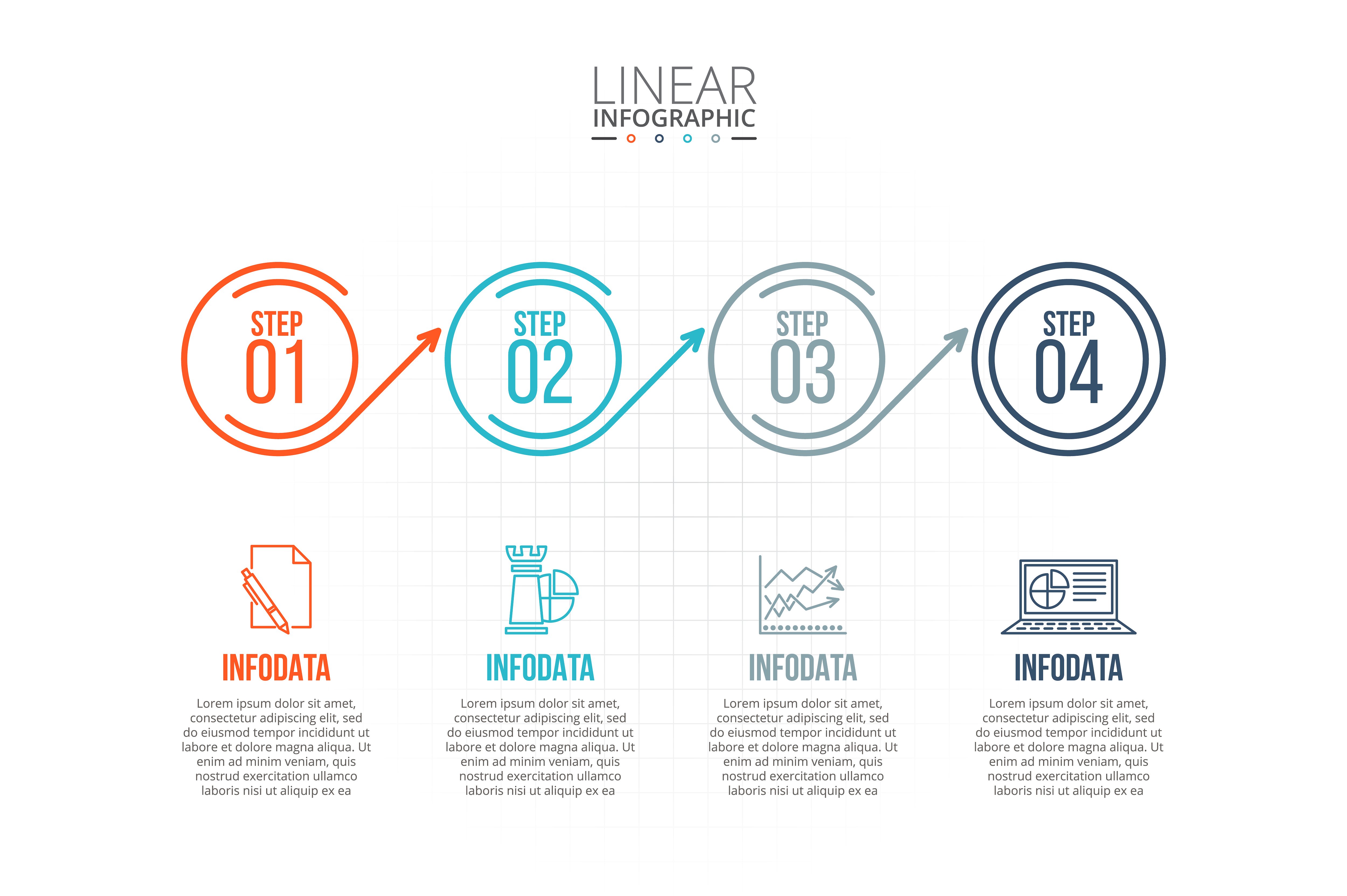 Linear elements for infographi