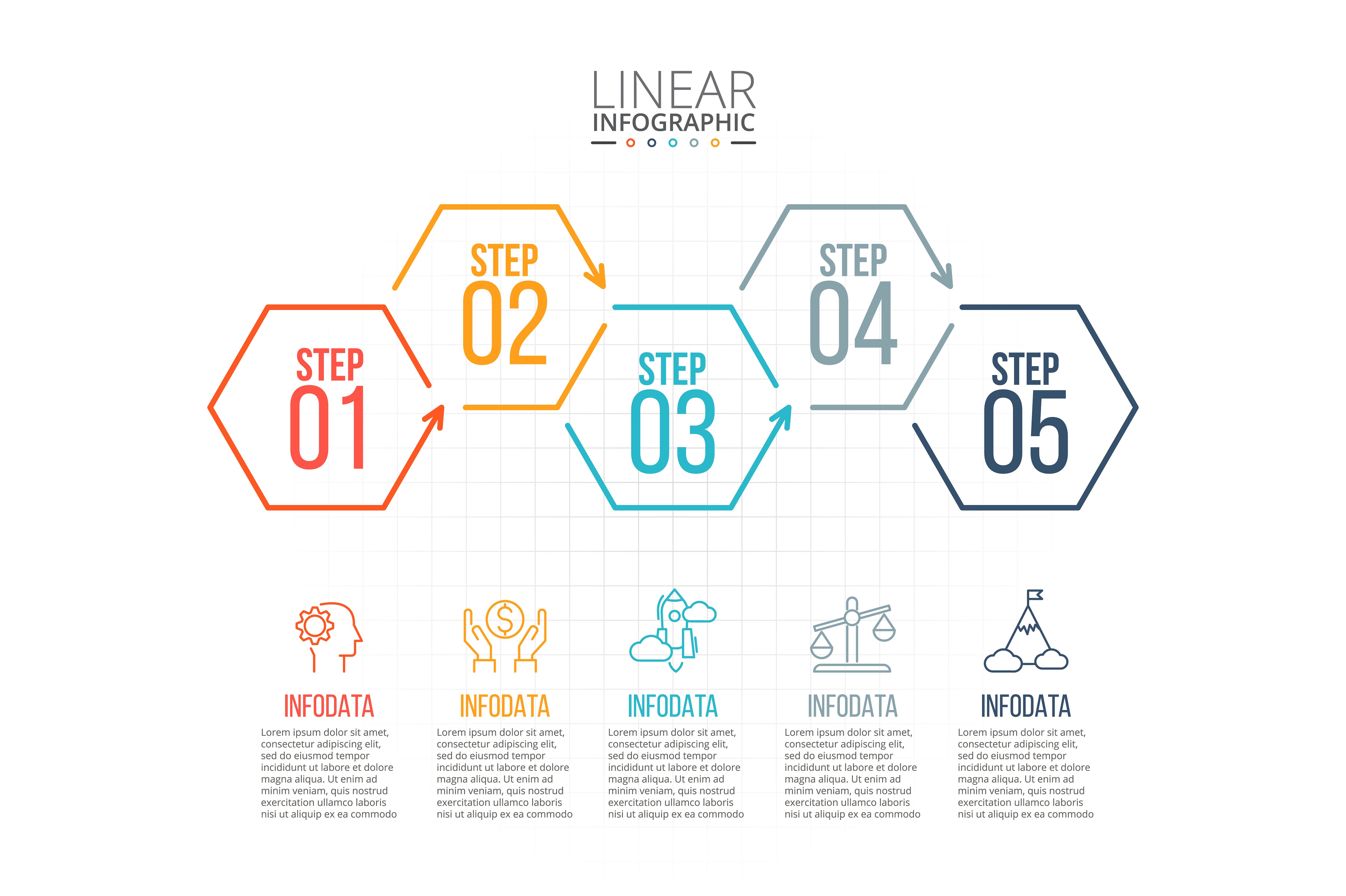 Linear elements for infographi