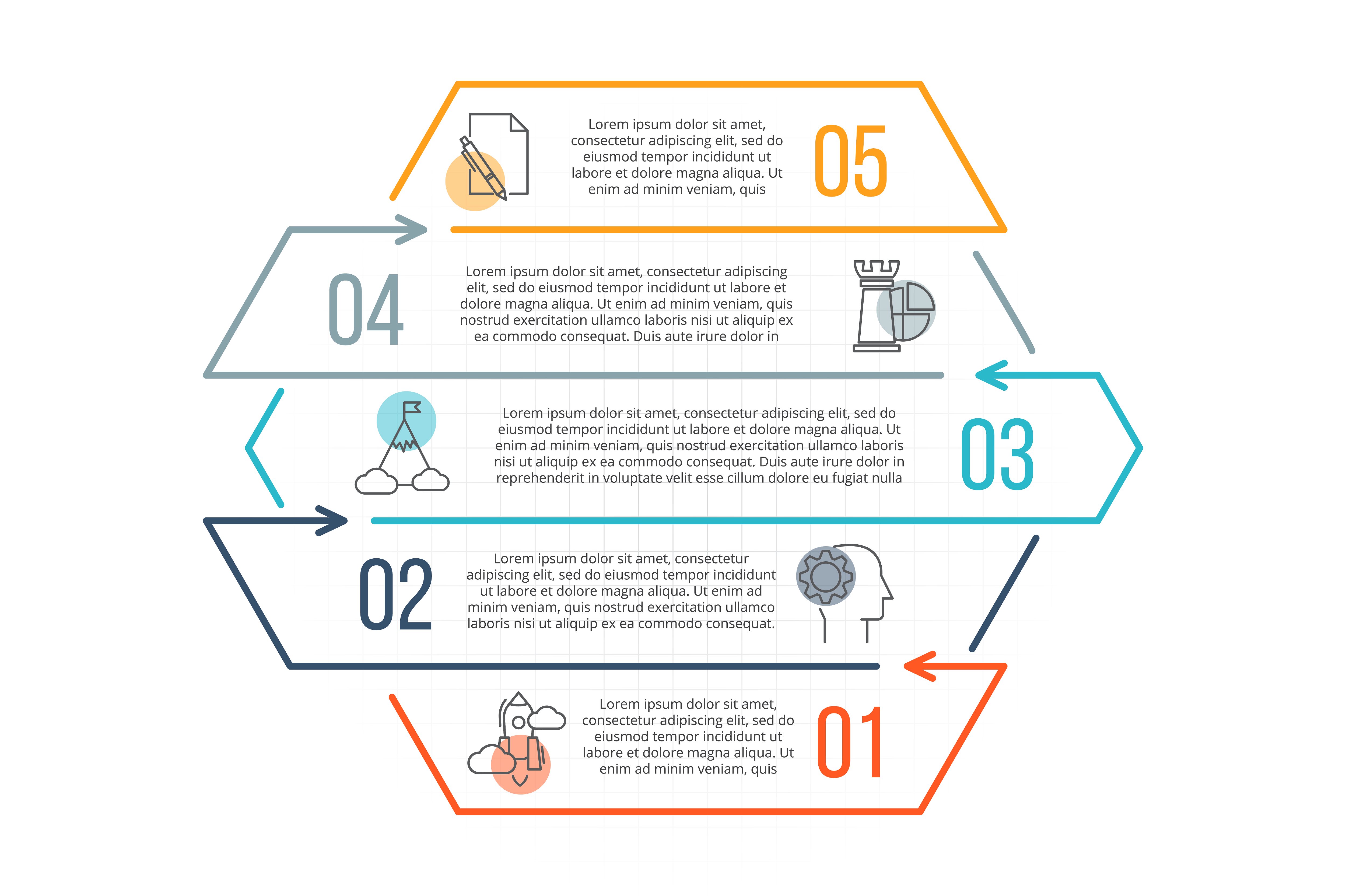 Linear elements for infographi