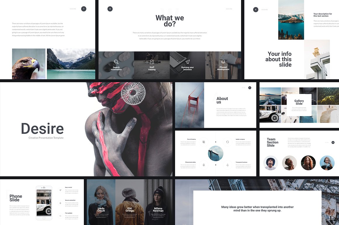 Desire PowerPoint Template G