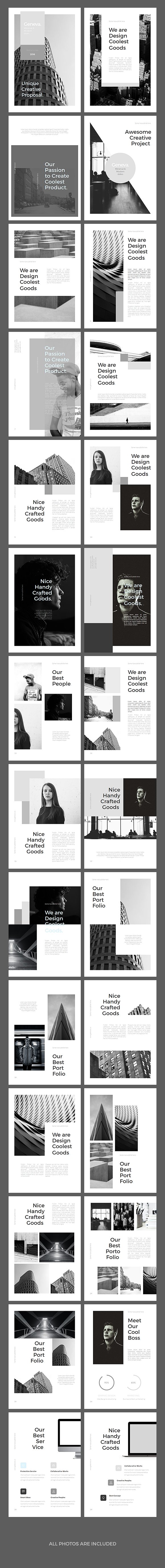 GENEVA A4 Powerpoint Template