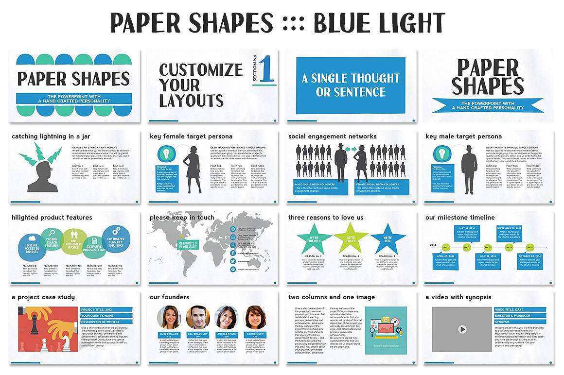 Paper Shapes Powerpoint Presen