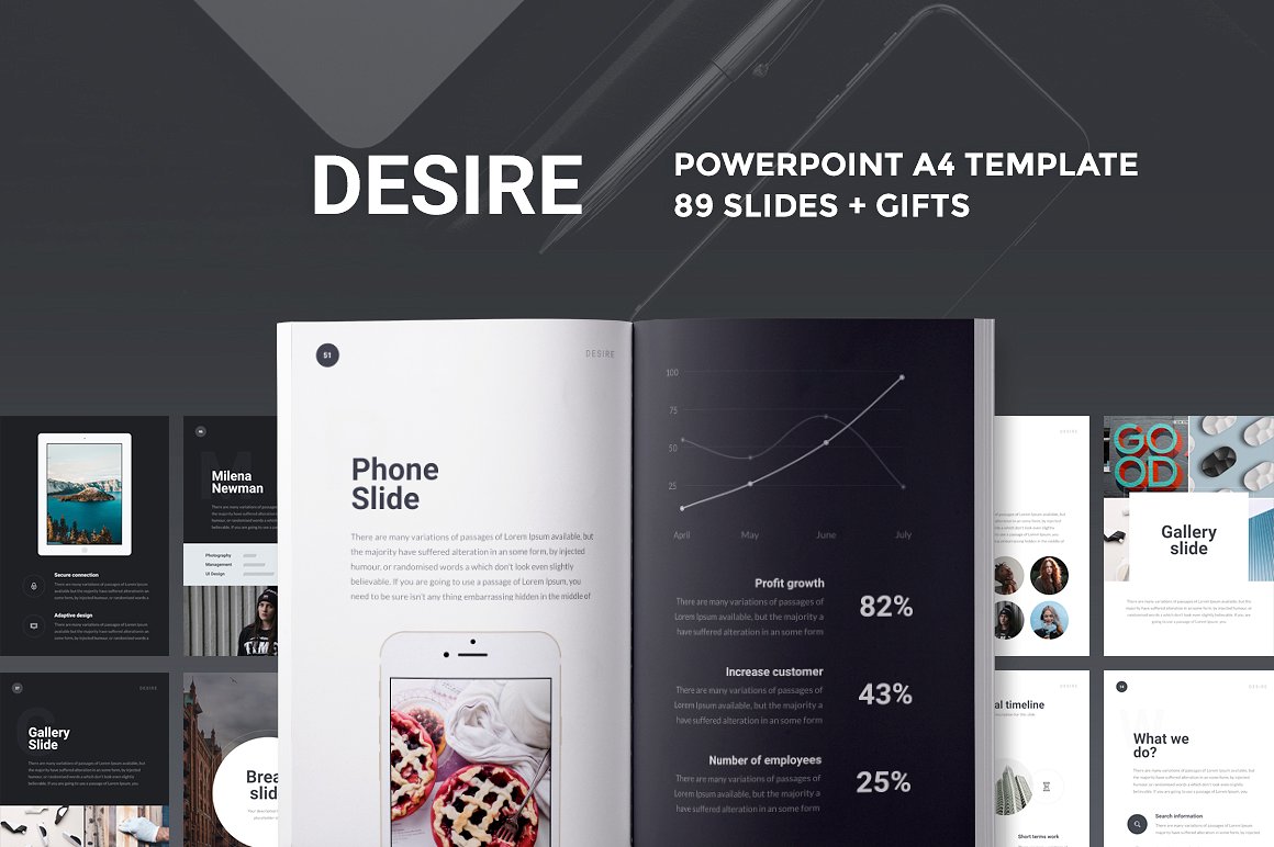 A4 - Desire PowerPoint Templat