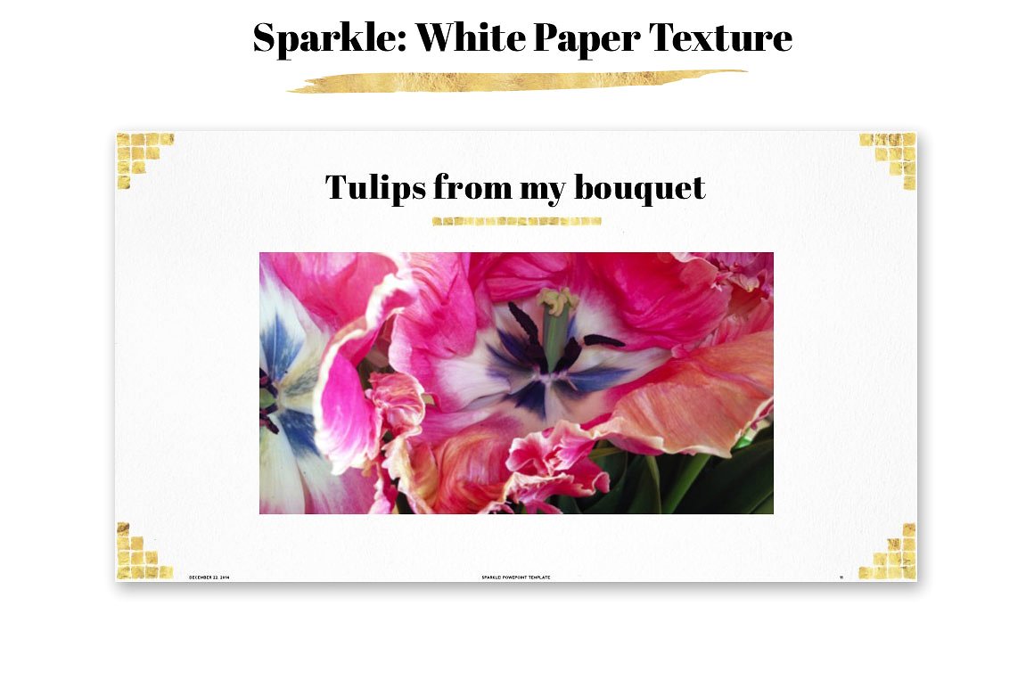 Sparkle Gold Foil PPT Template