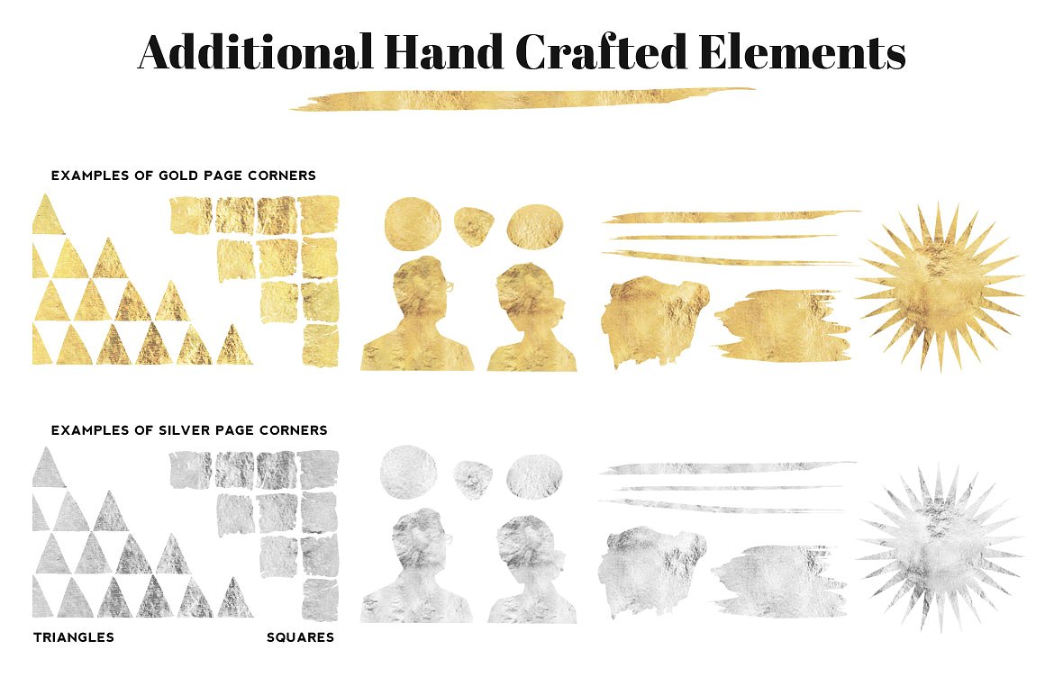 Sparkle Gold Foil PPT Template