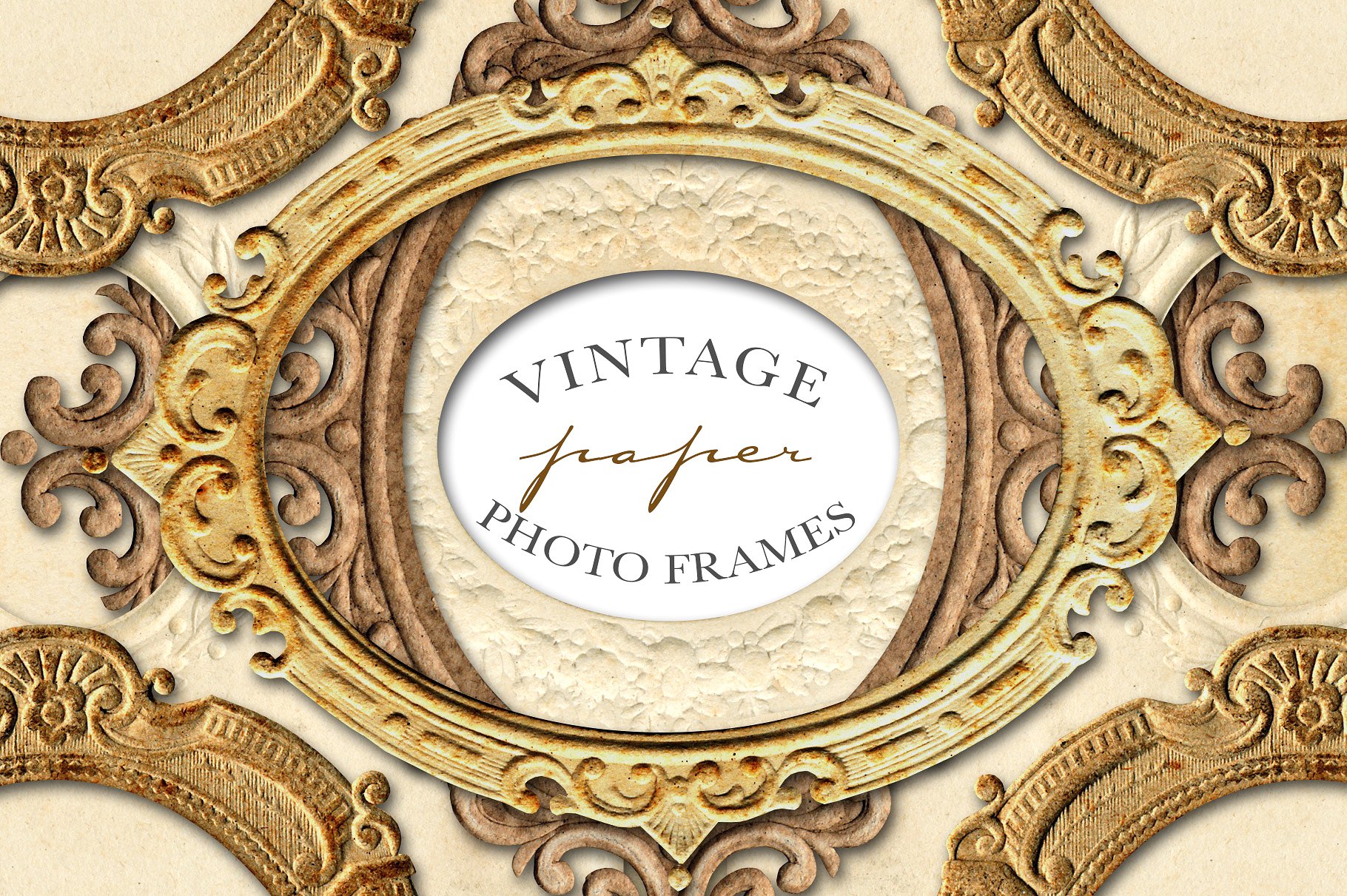 Vintage Paper Photo Frames