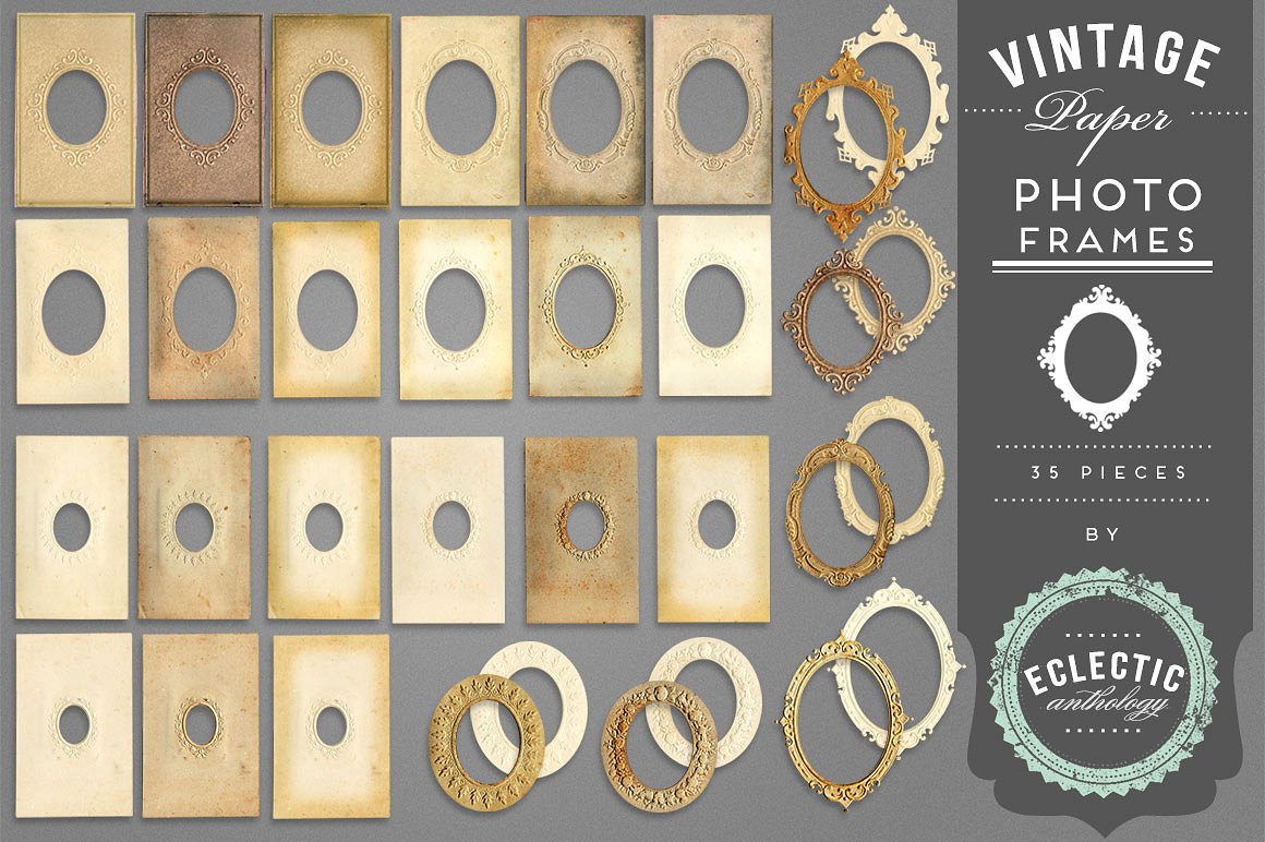 Vintage Paper Photo Frames