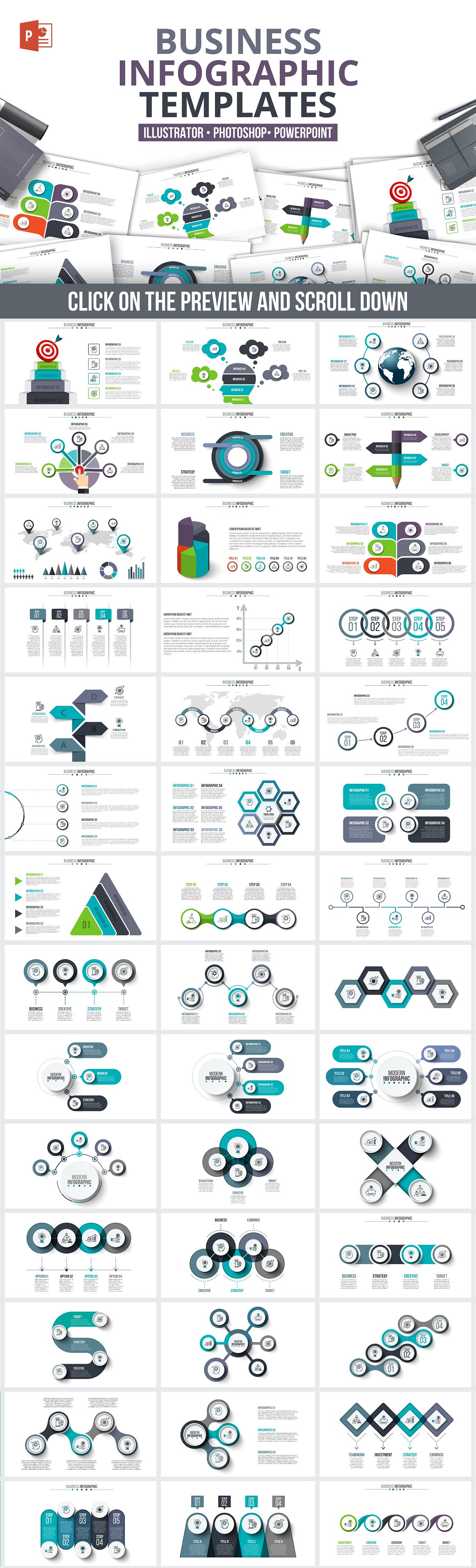 Business powerpoint infographi