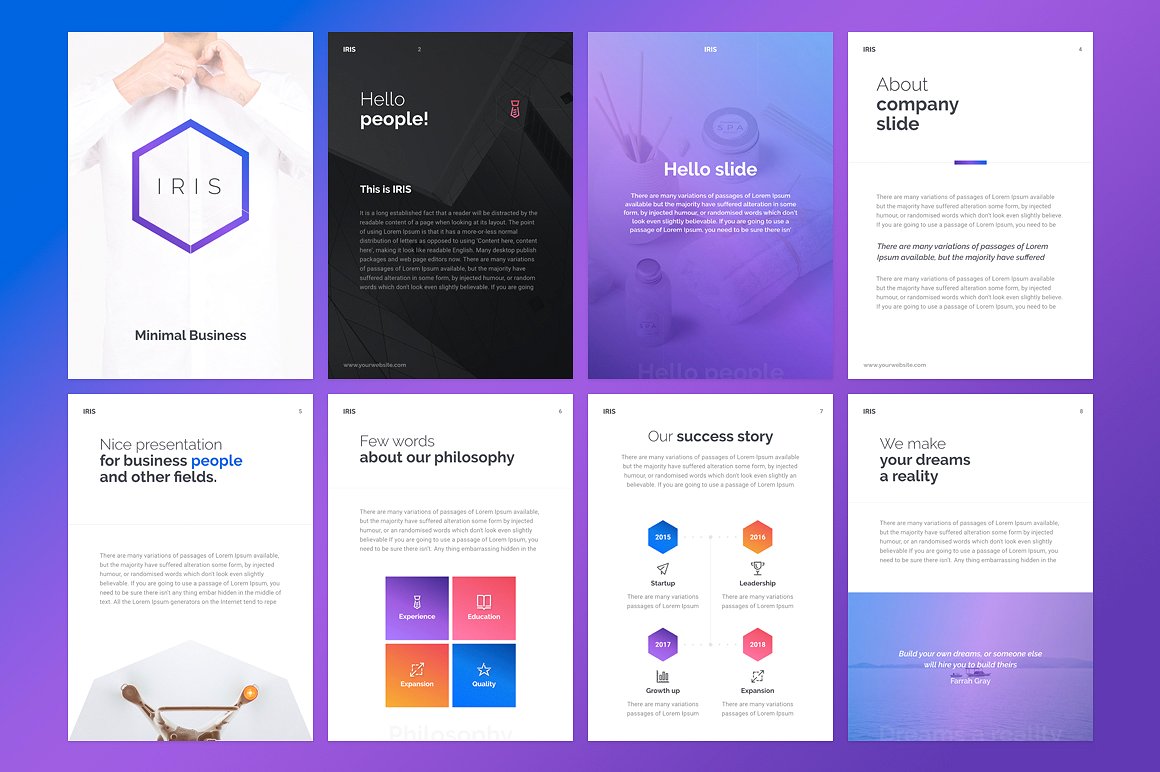 A4 - IRIS PowerPoint Template