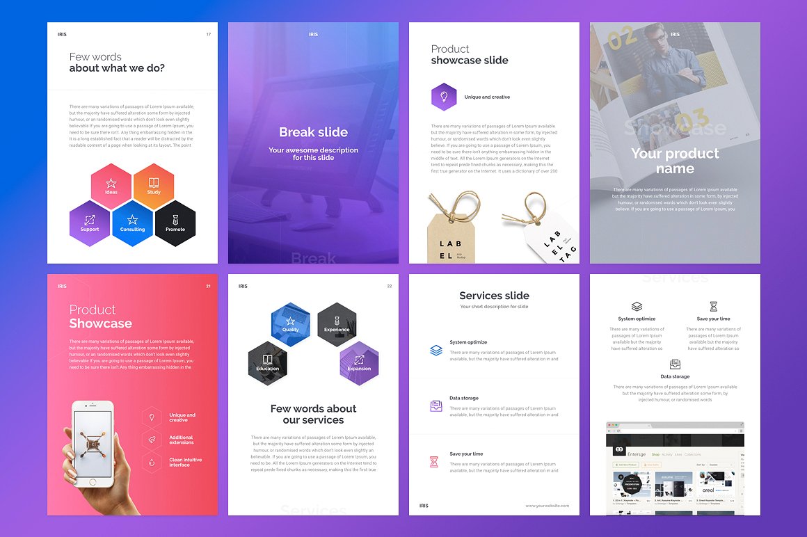 A4 - IRIS PowerPoint Template