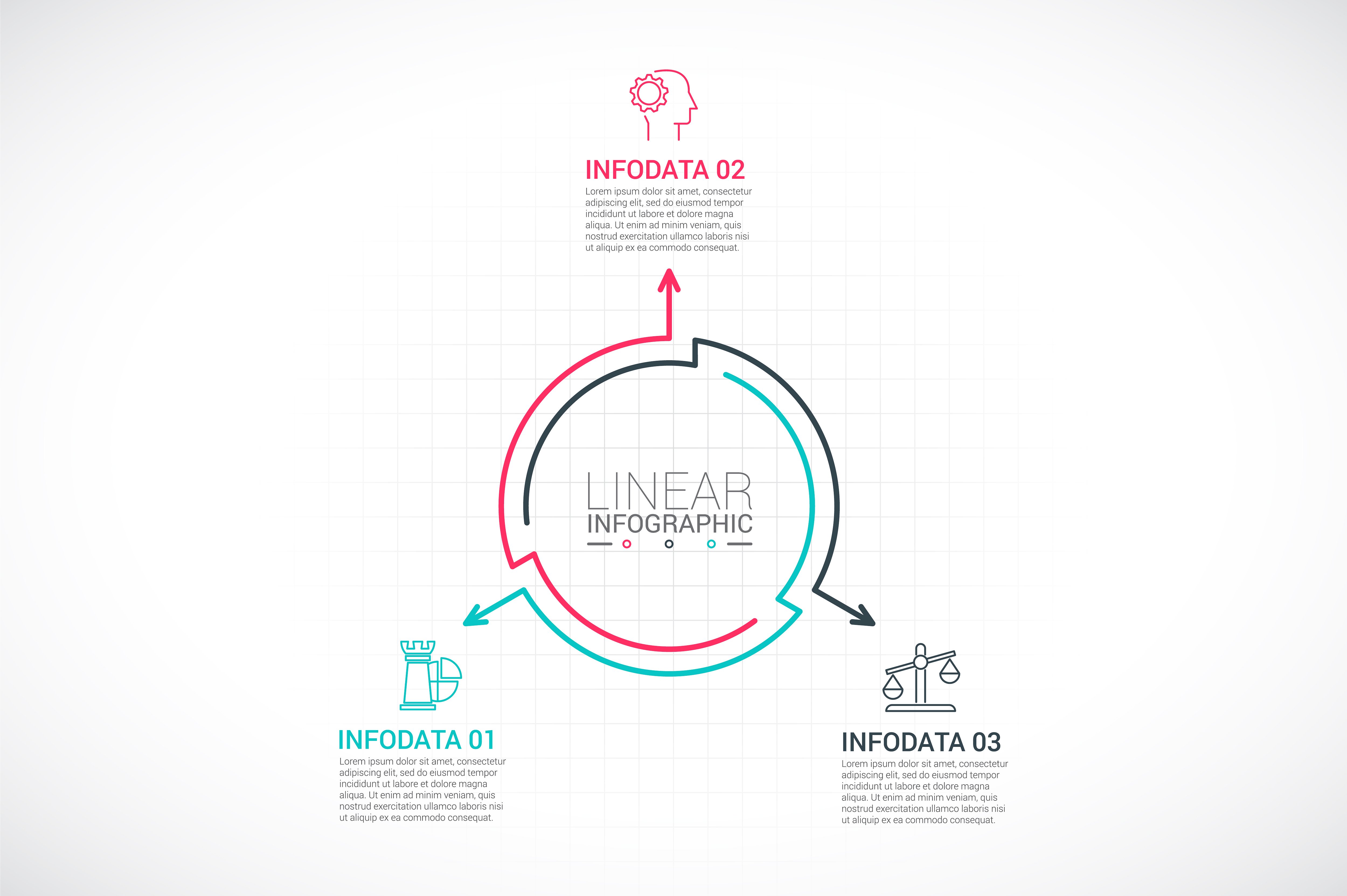 Line flat elements for infogra