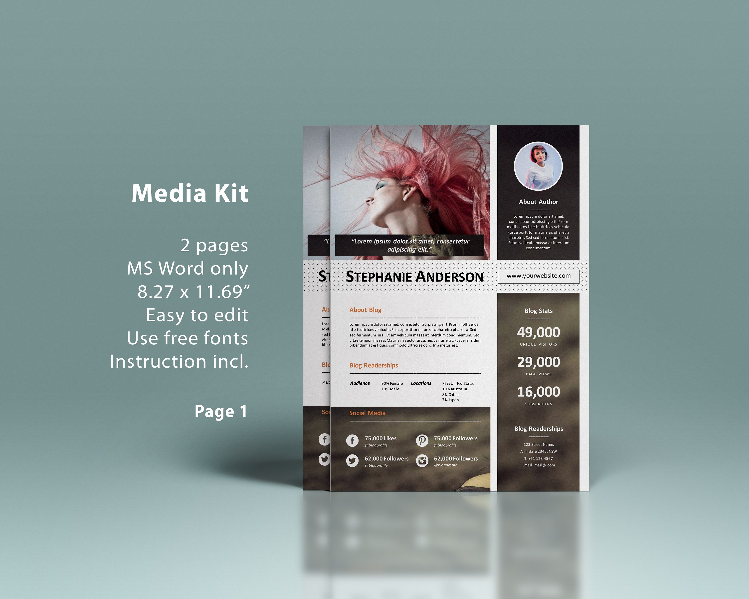 MS Word media kit - 2p