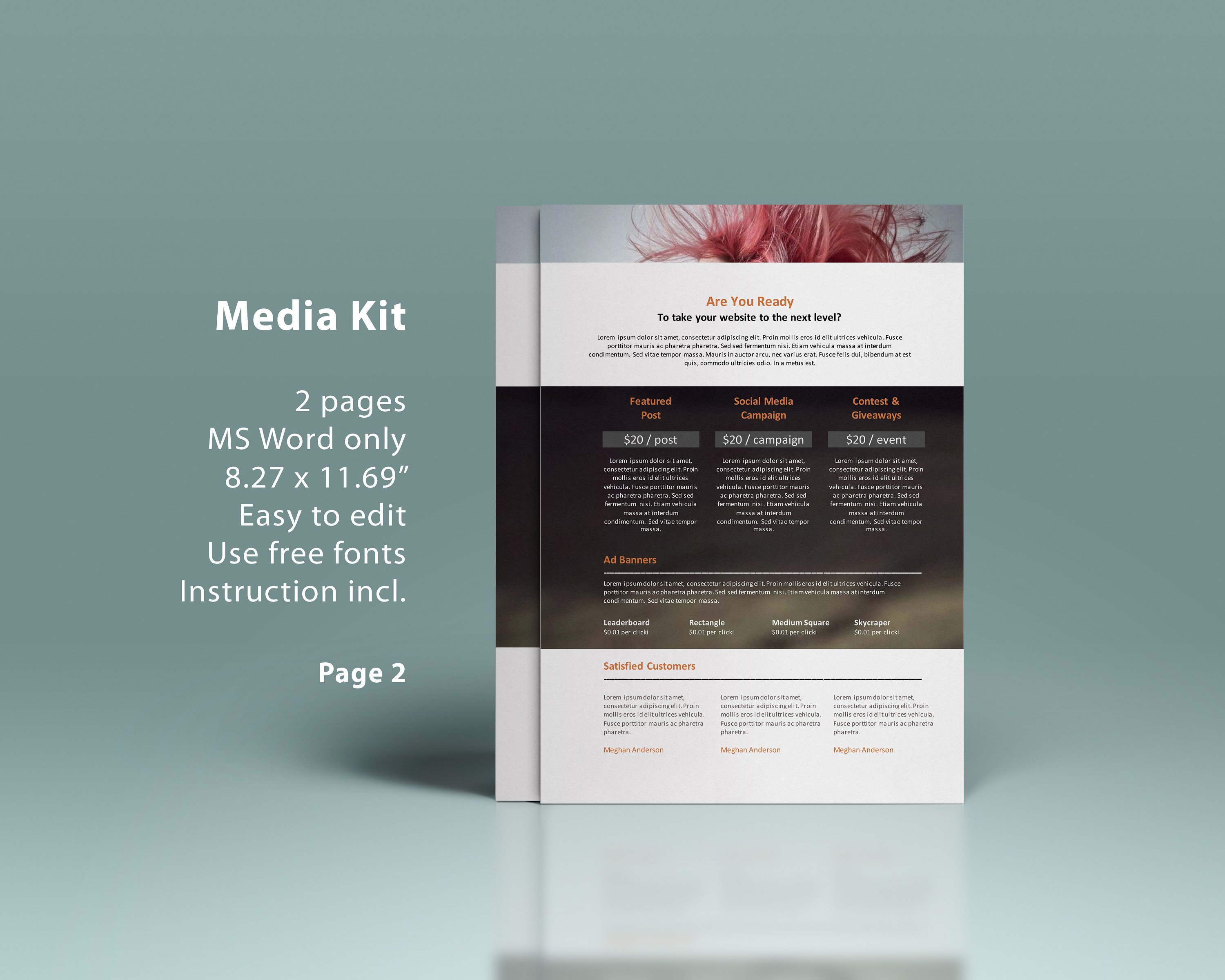 MS Word media kit - 2p