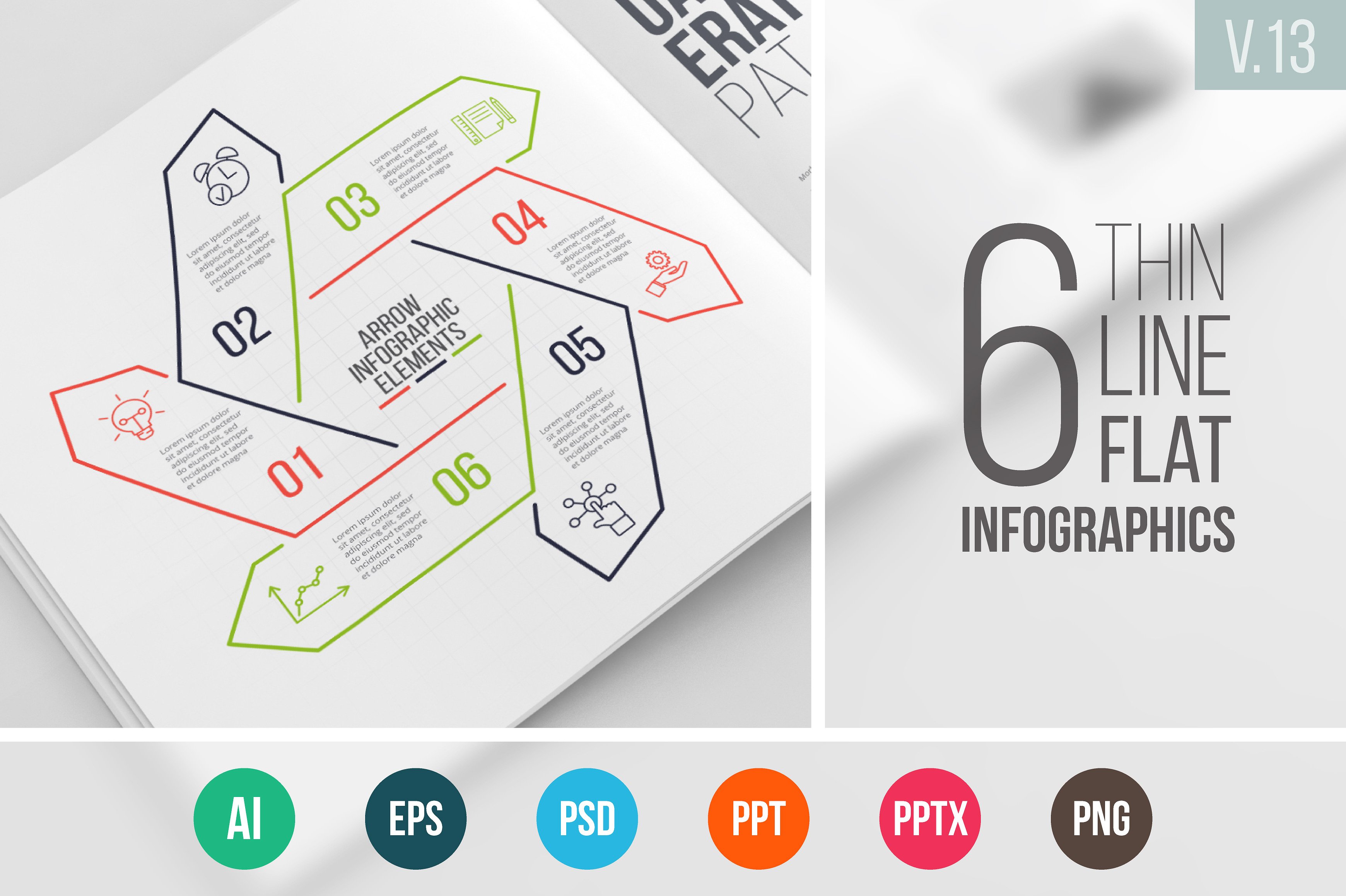 Linear elements for infographi