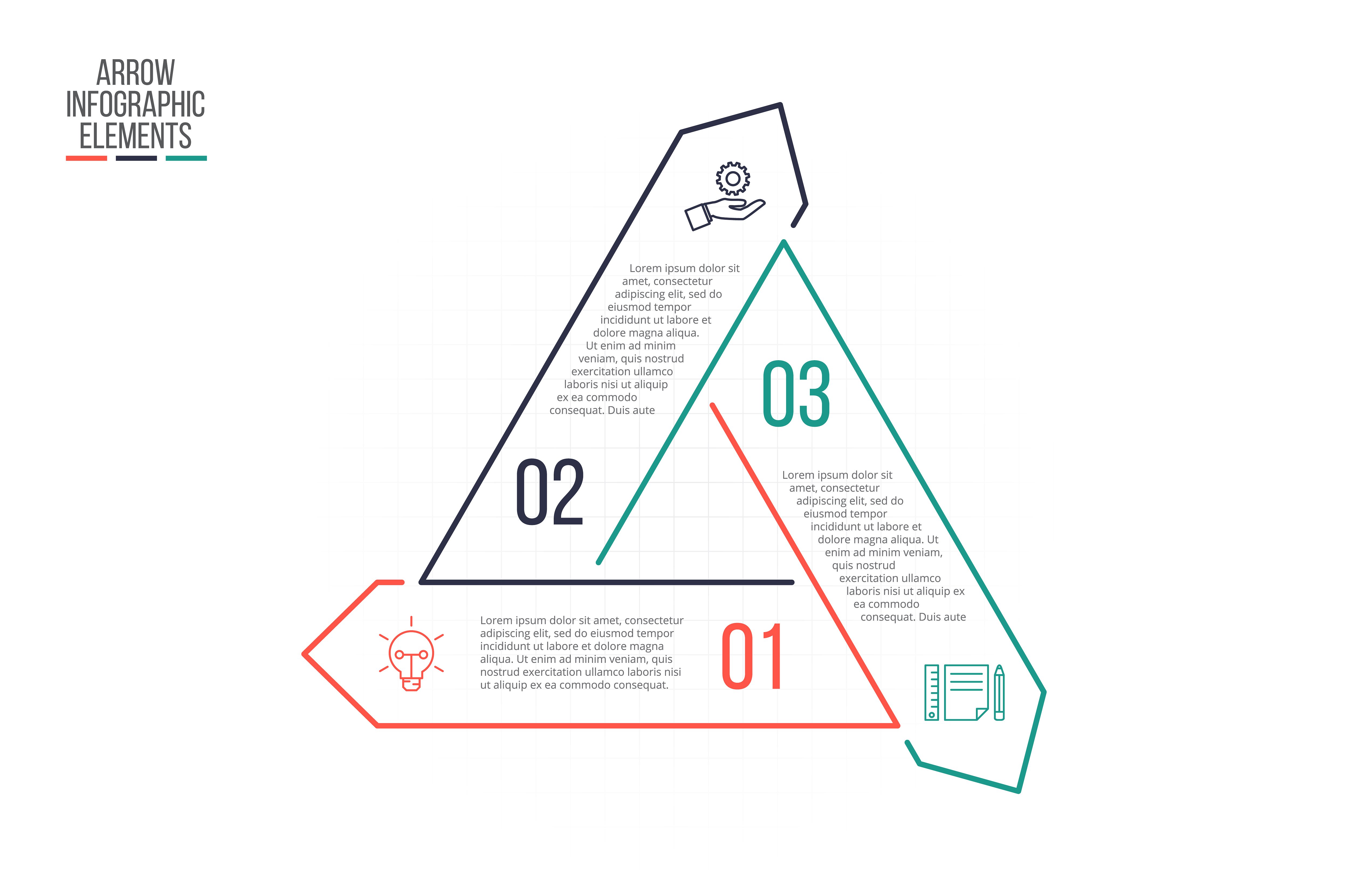 Linear elements for infographi