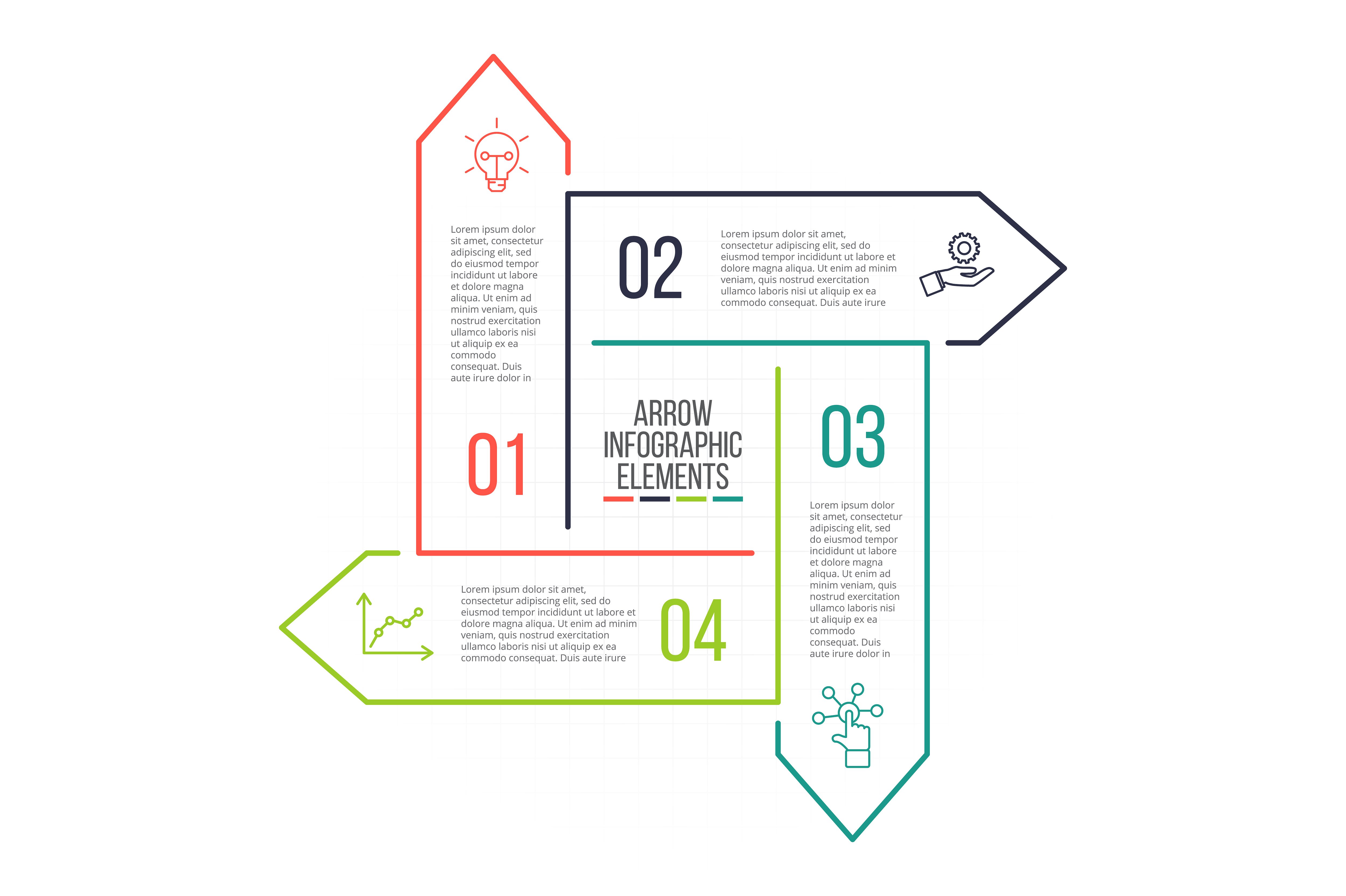 Linear elements for infographi