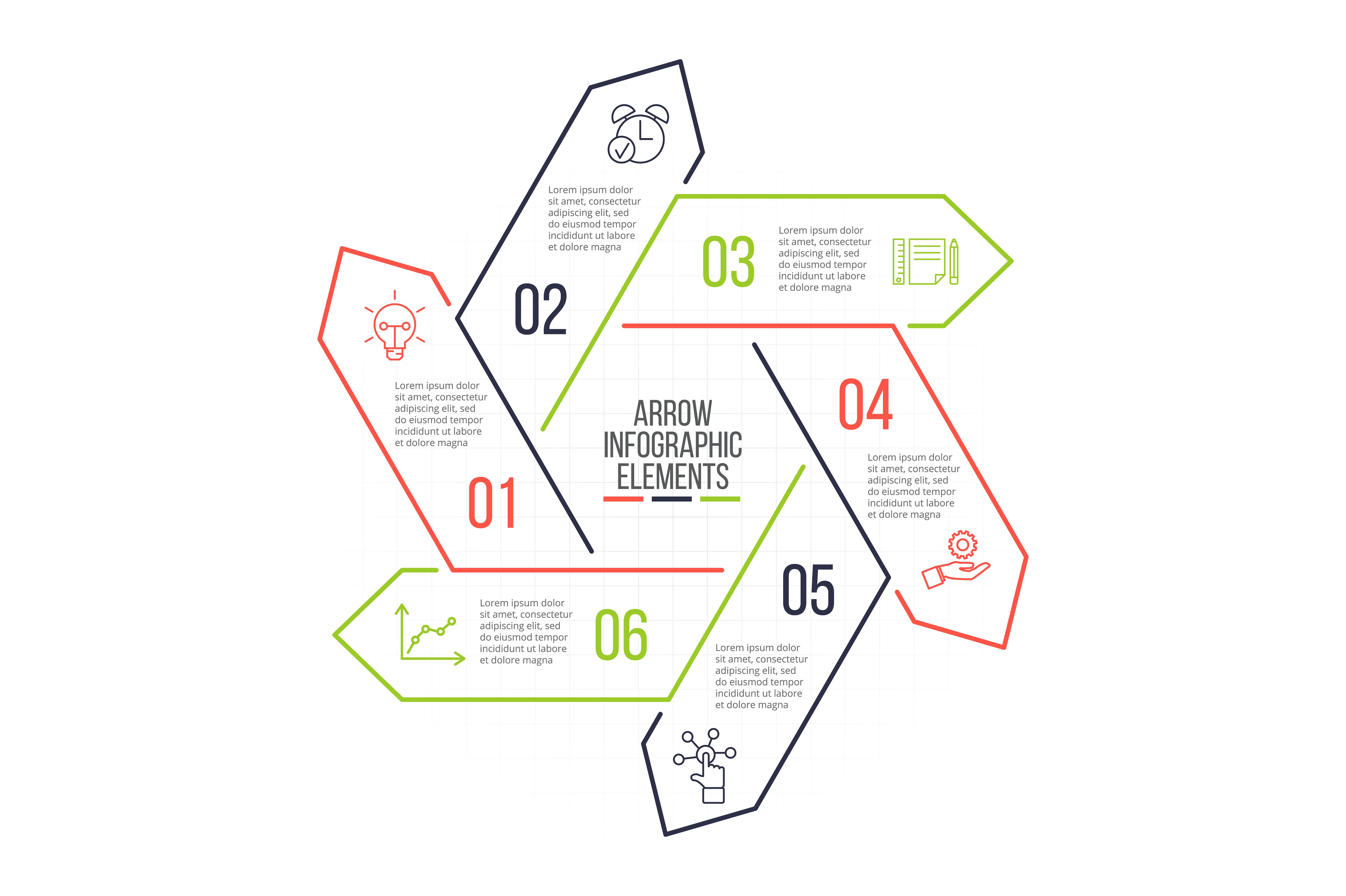 Linear elements for infographi