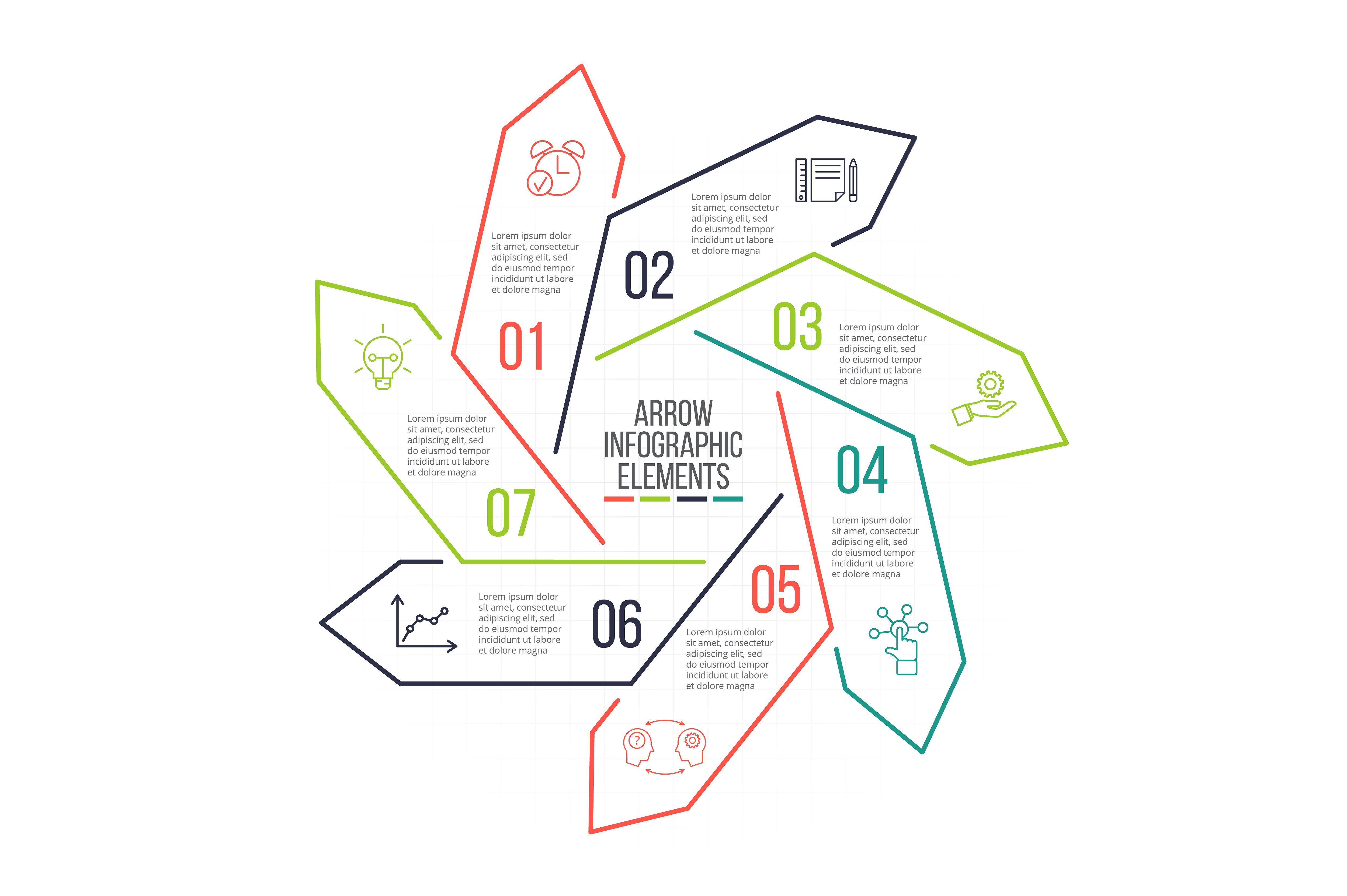 Linear elements for infographi