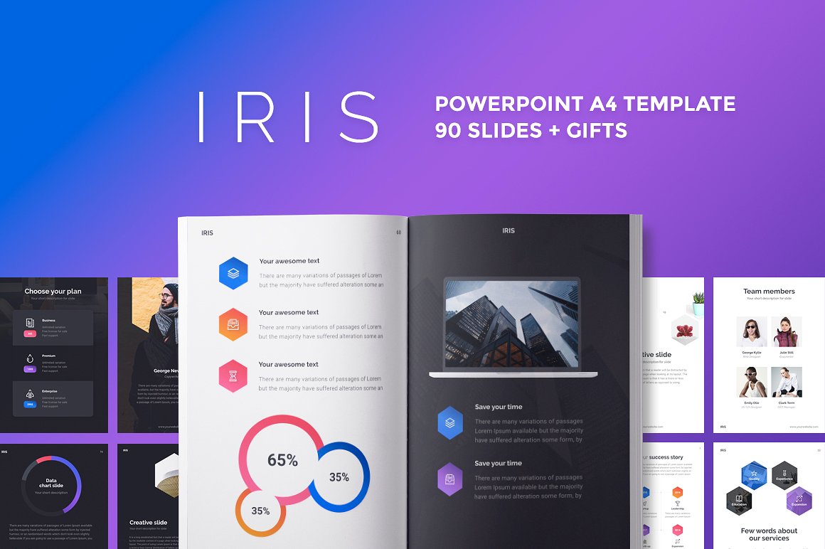 A4 - IRIS PowerPoint Template