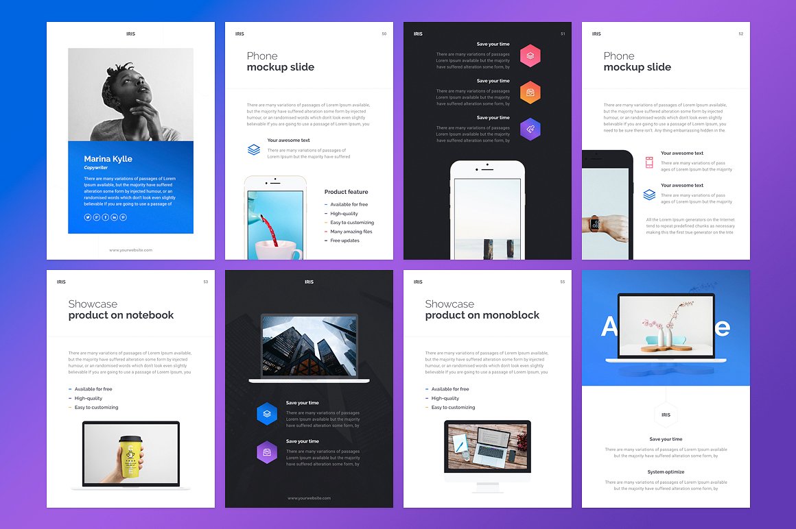 A4 - IRIS PowerPoint Template